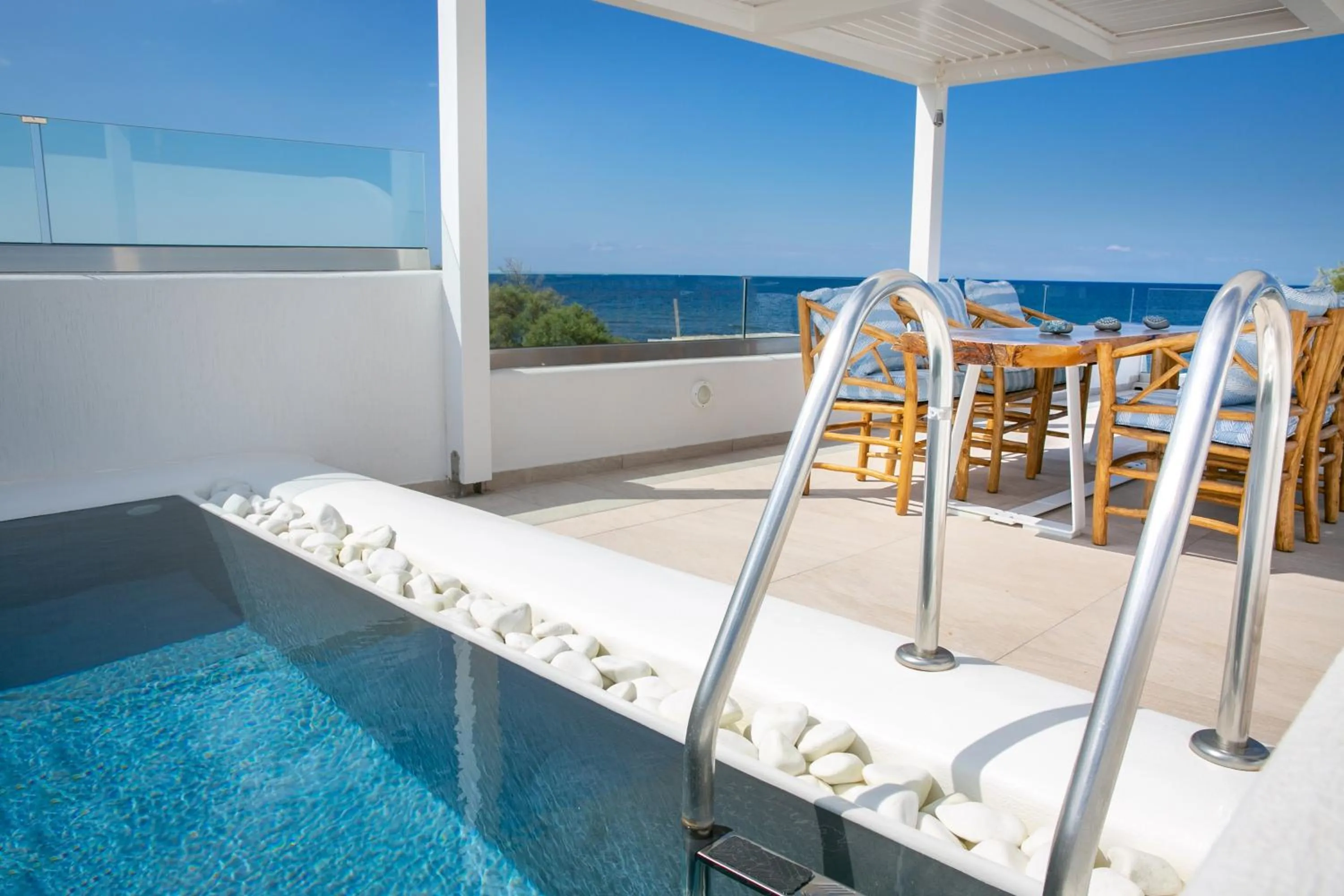 Pool view in Aegean Melody Suites & Villas