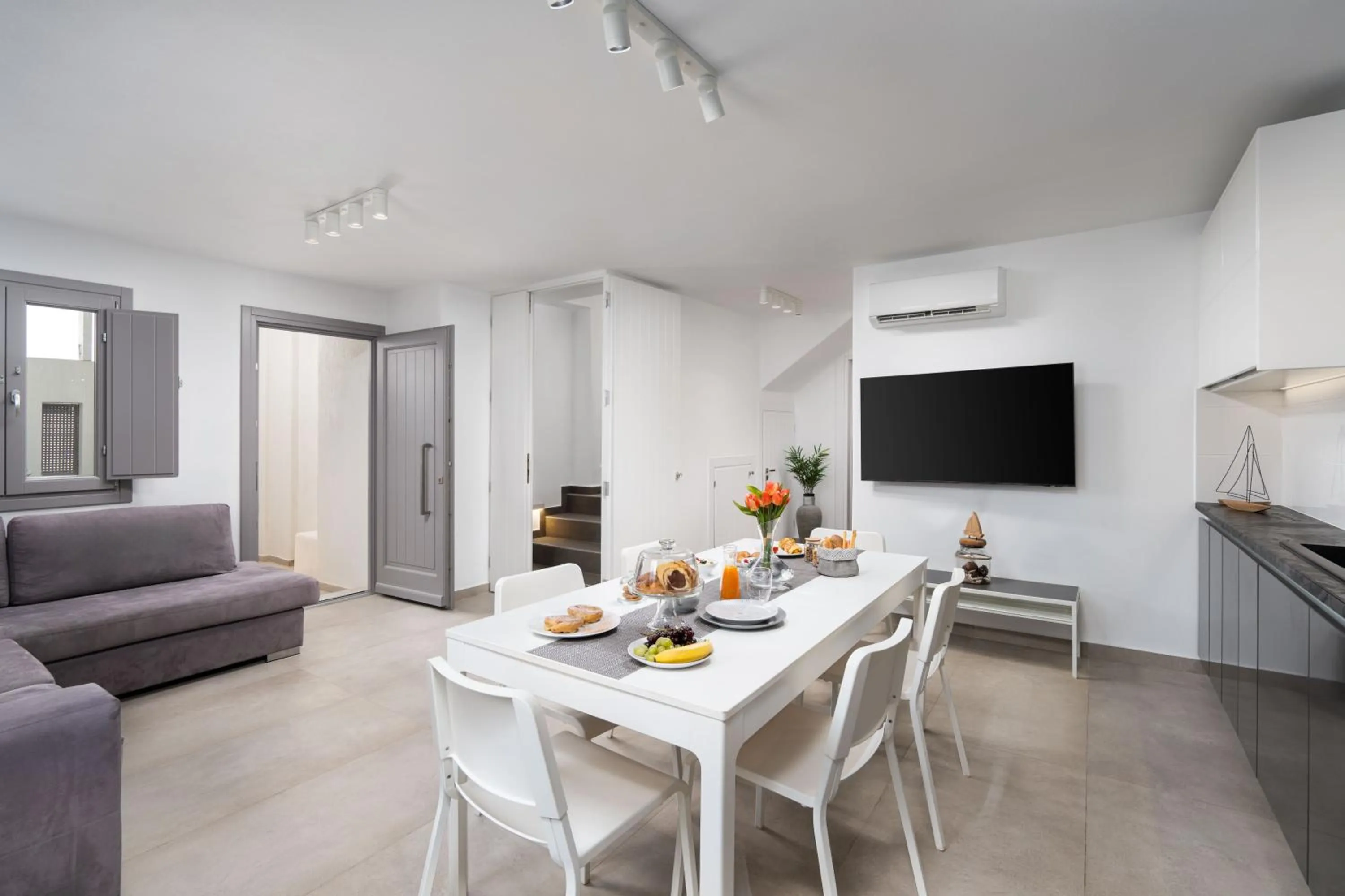 Kitchen or kitchenette in Aegean Melody Suites & Villas