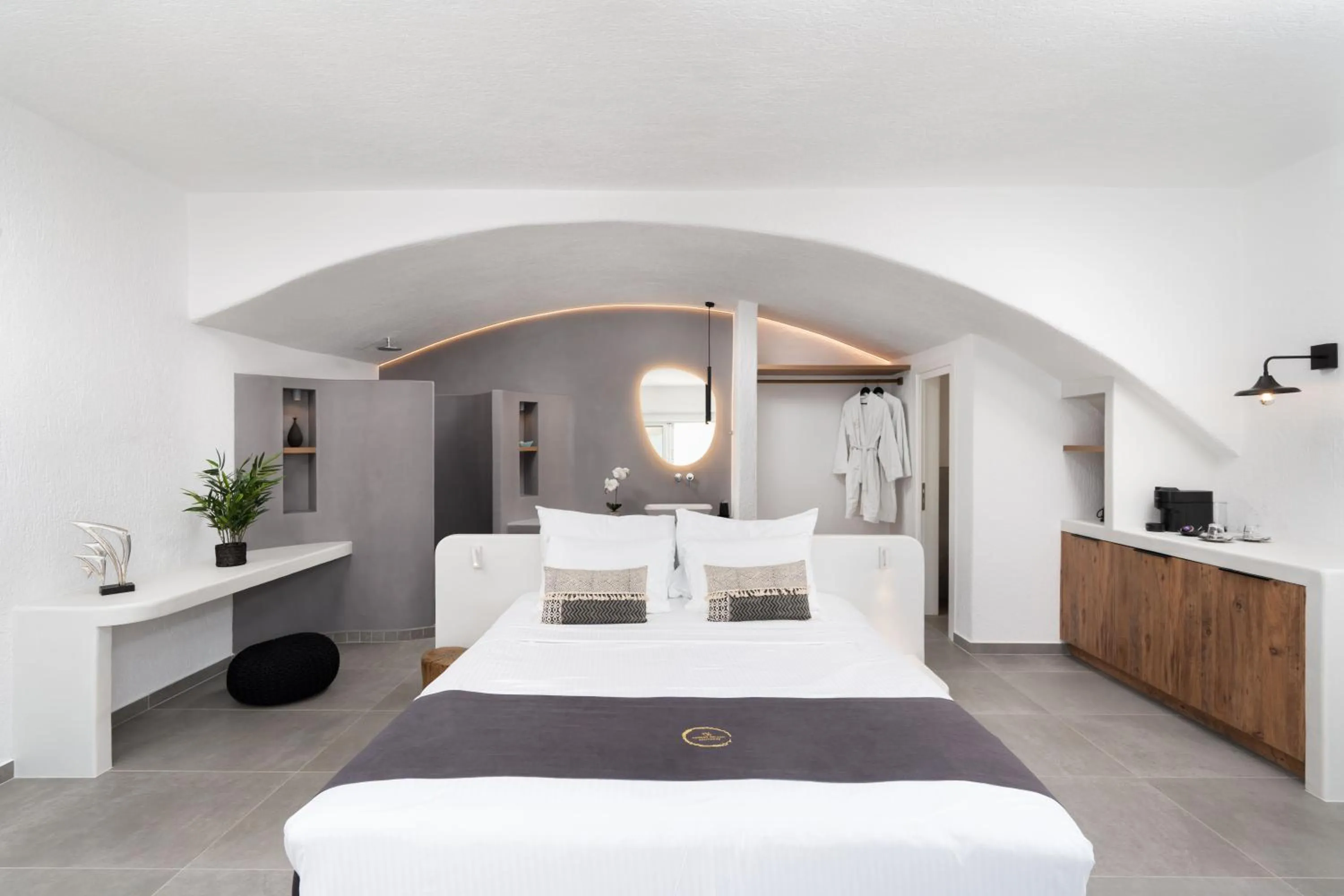 Bed in Aegean Melody Suites & Villas