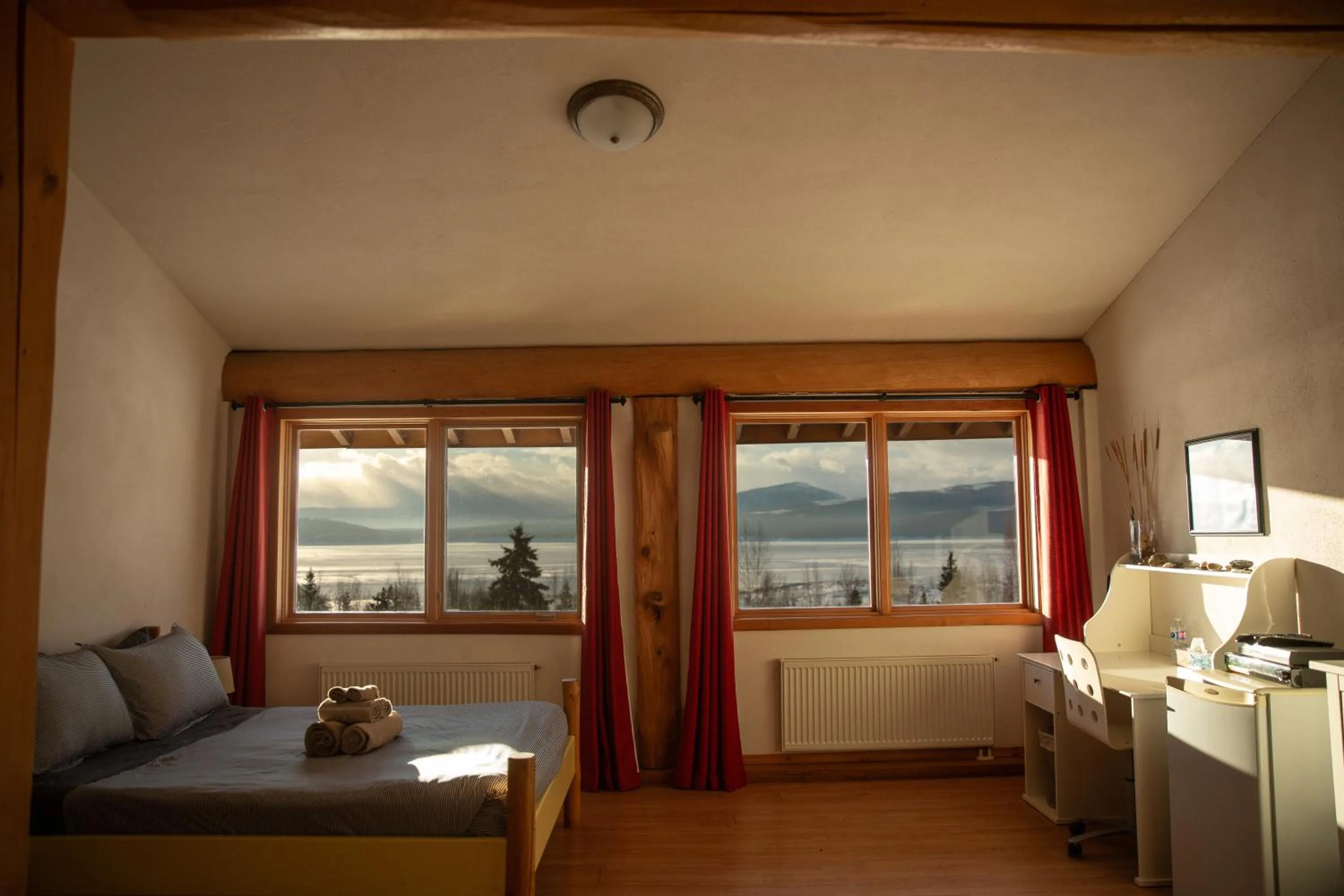 Bed in Williston Lake Resort