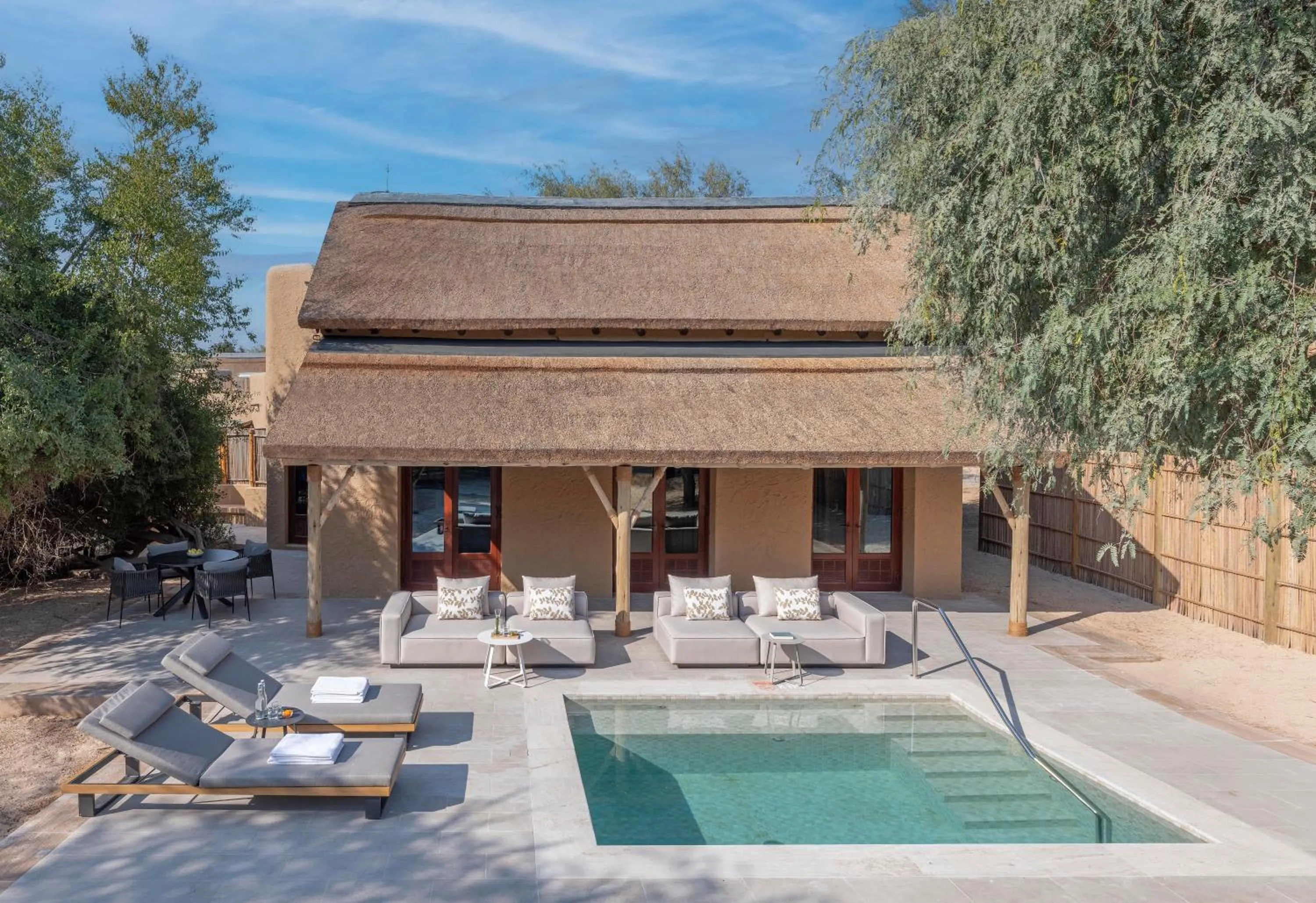 Pool view in Anantara Sir Bani Yas Island Al Sahel Villas