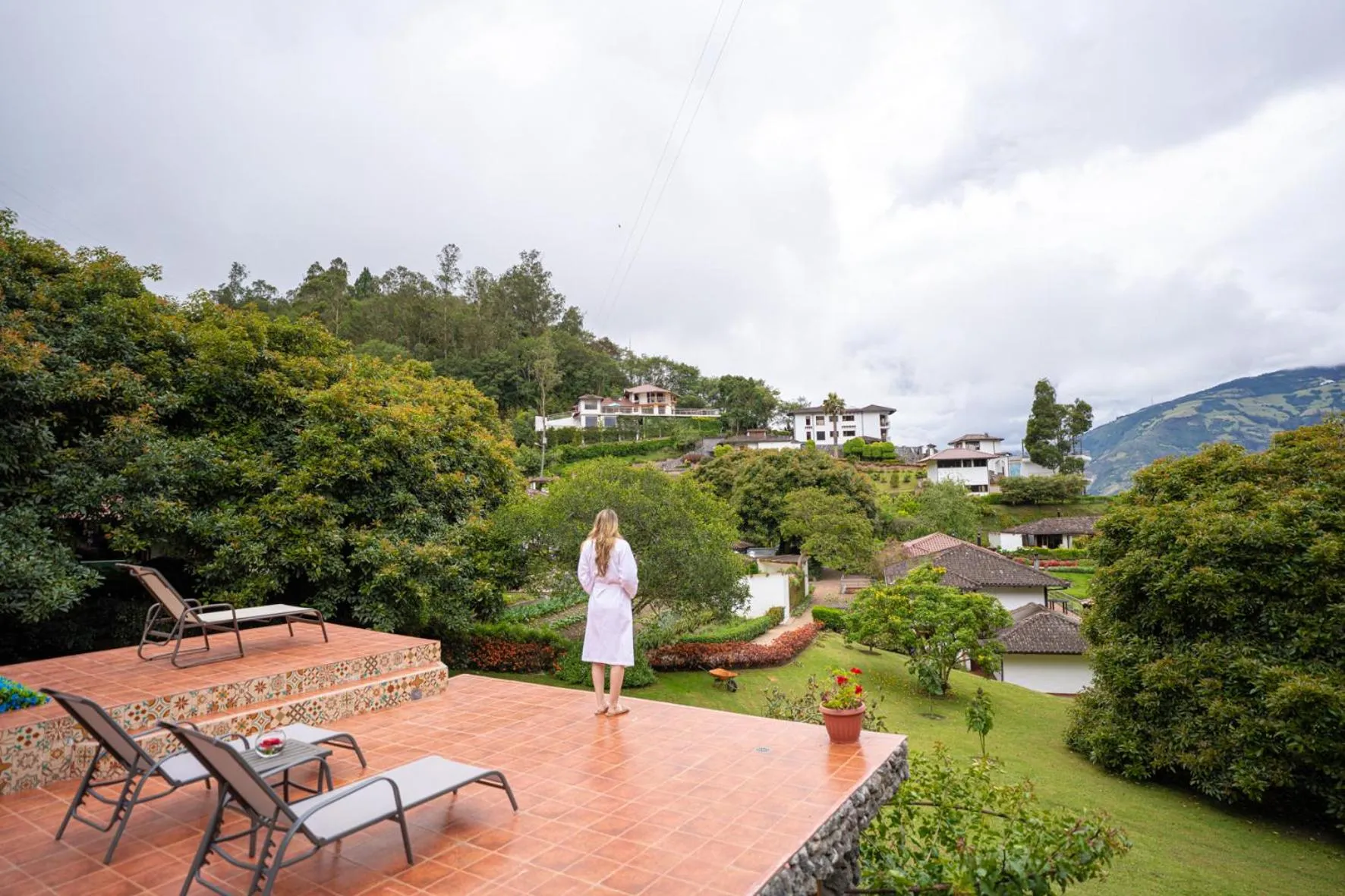 Patio in Luna Volcán, Adventure SPA - formerly Luna Runtún