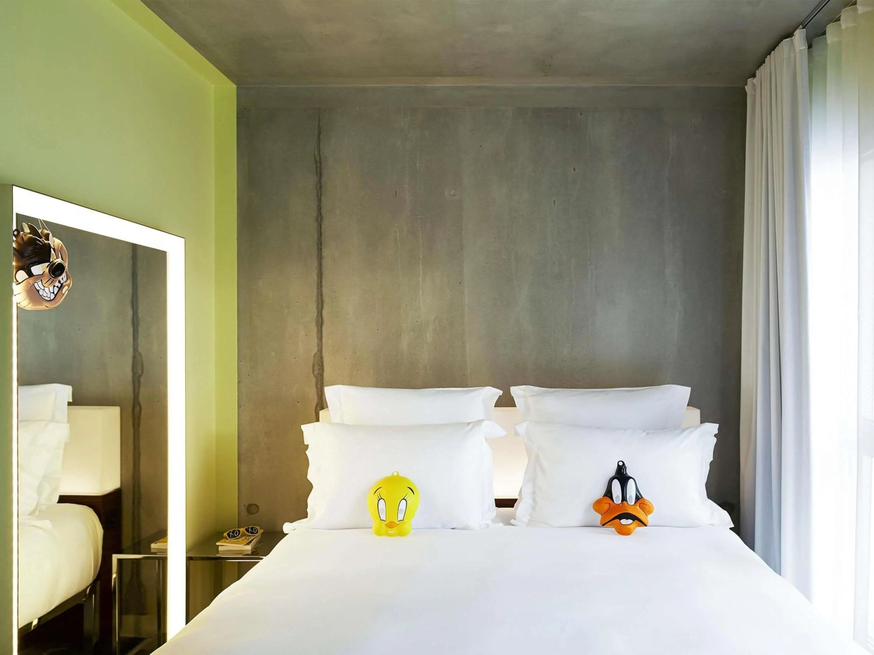 Bedroom, Bed in Mama Shelter Lyon