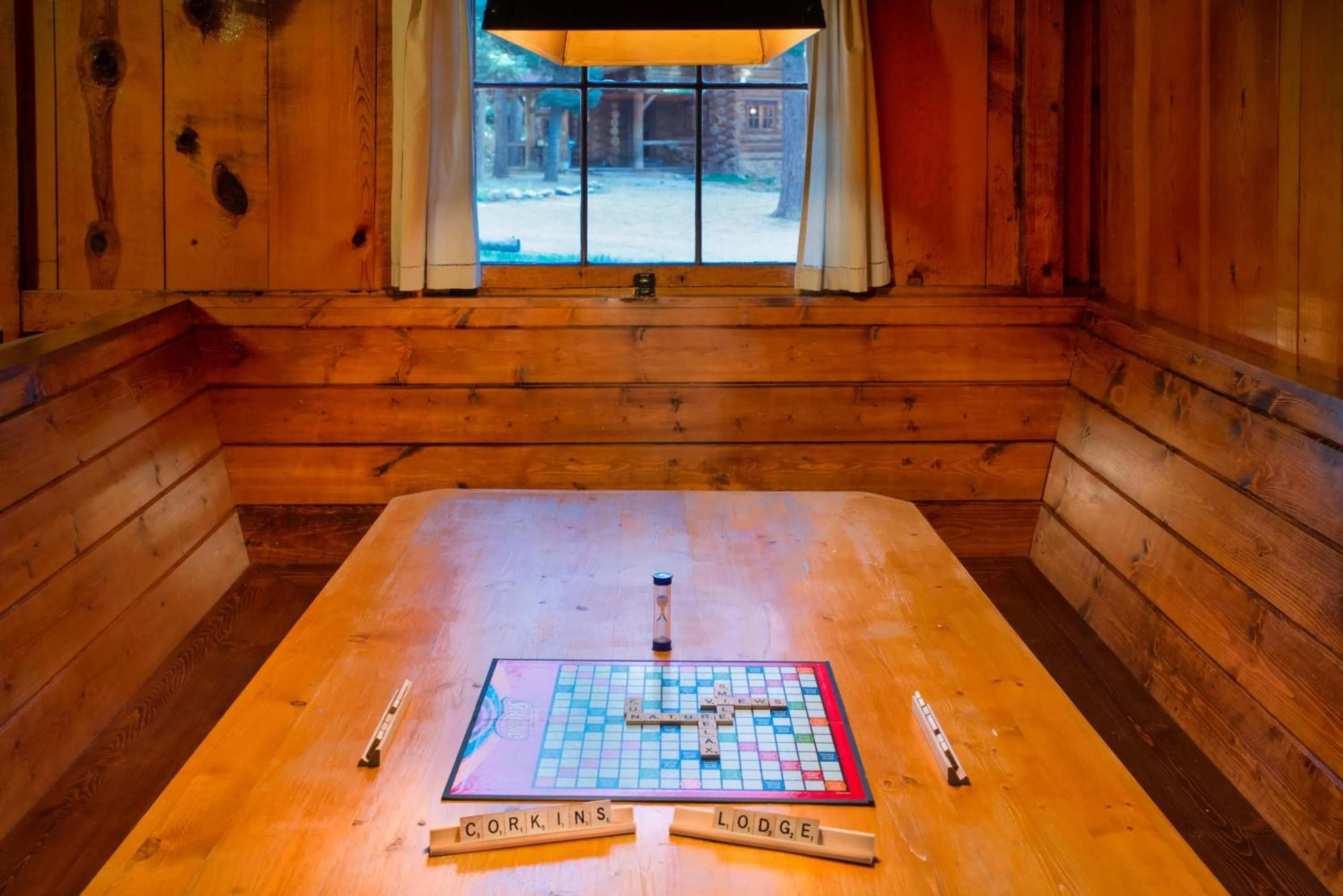 Dining area in Corkins Lodge