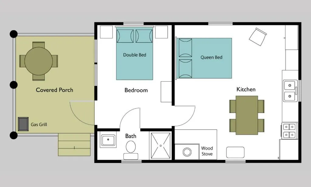 Floor plan in Corkins Lodge