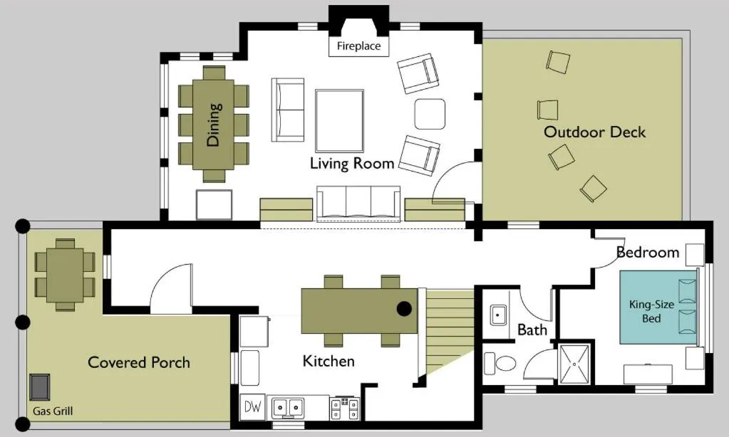 Floor plan in Corkins Lodge