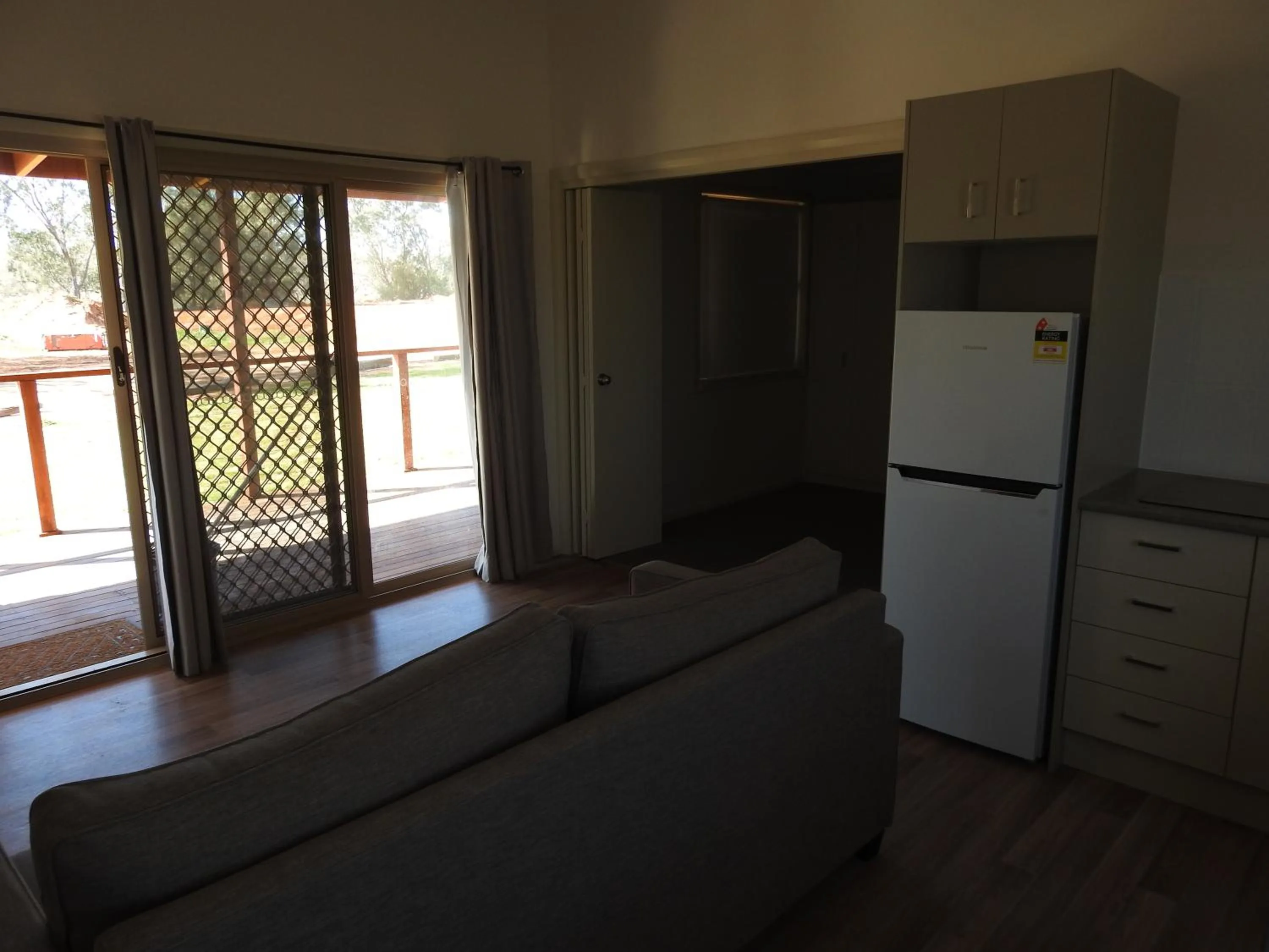 Living room in Warrawong on the Darling Wilcannia Holiday Park