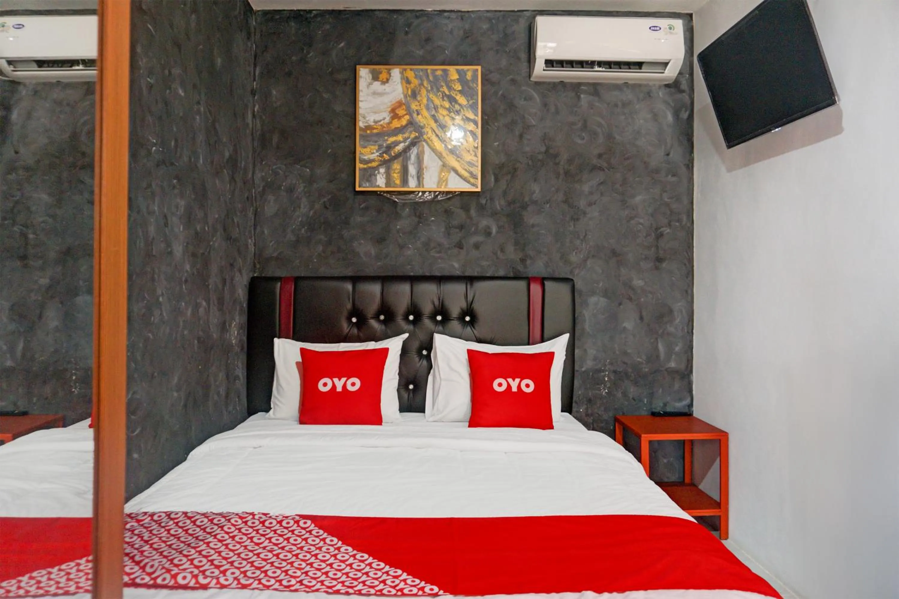 Bed in Hotel O Bandar Lampung Near Gor Saburai Formerly Omah Anakku