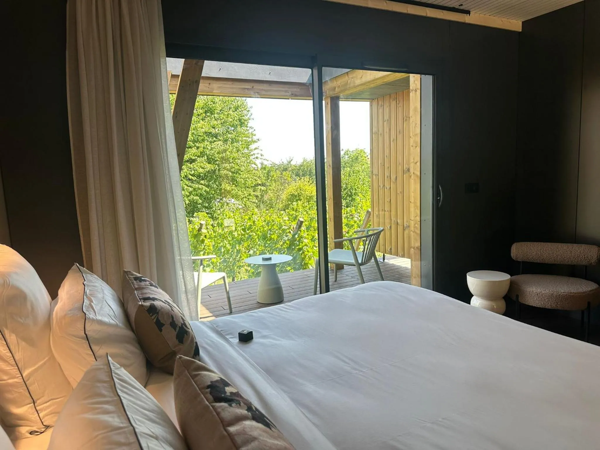 View (from property/room), Bed in James Vignoble Hôtel, Eguisheim