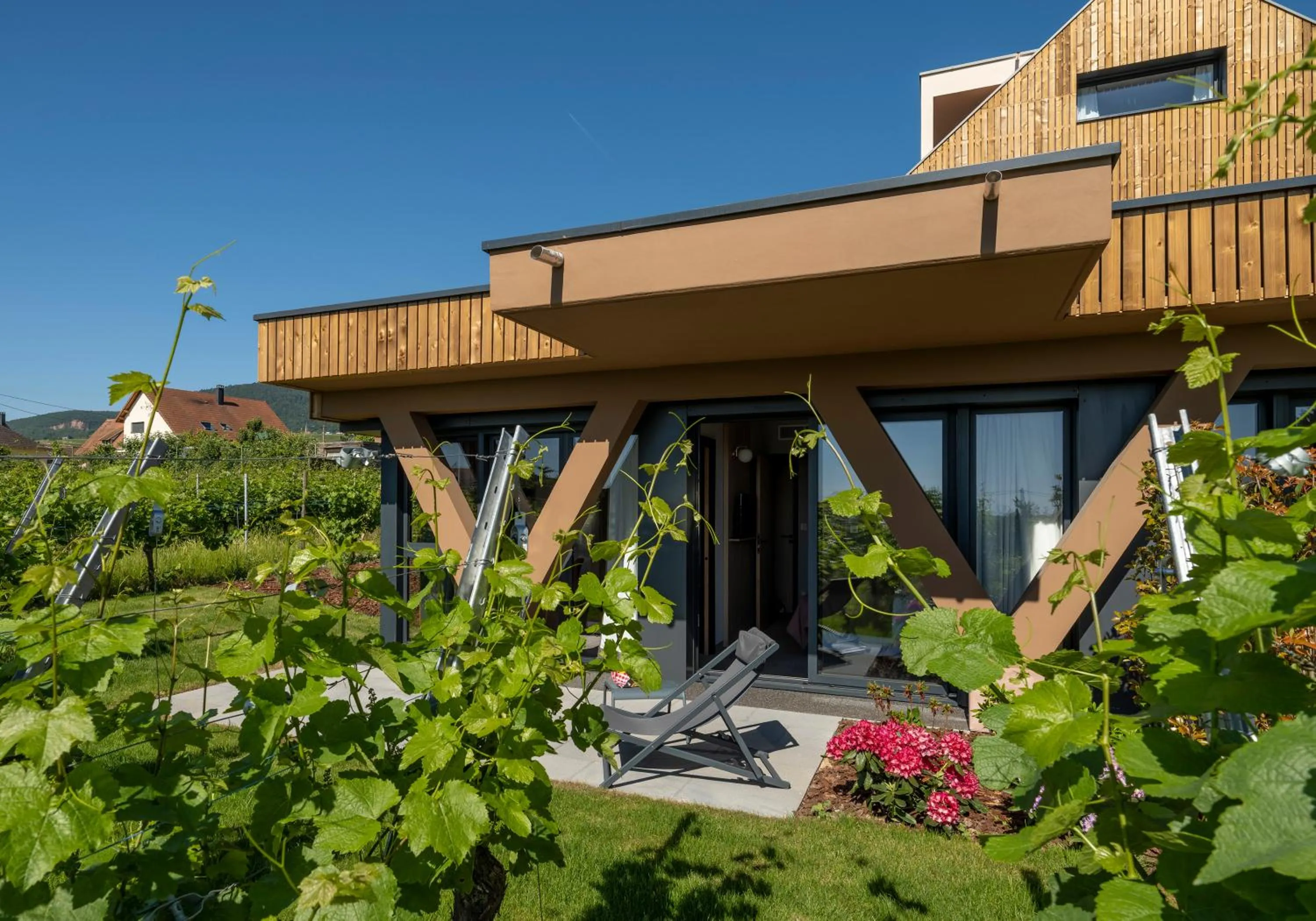 Garden in James Vignoble Hôtel, Eguisheim
