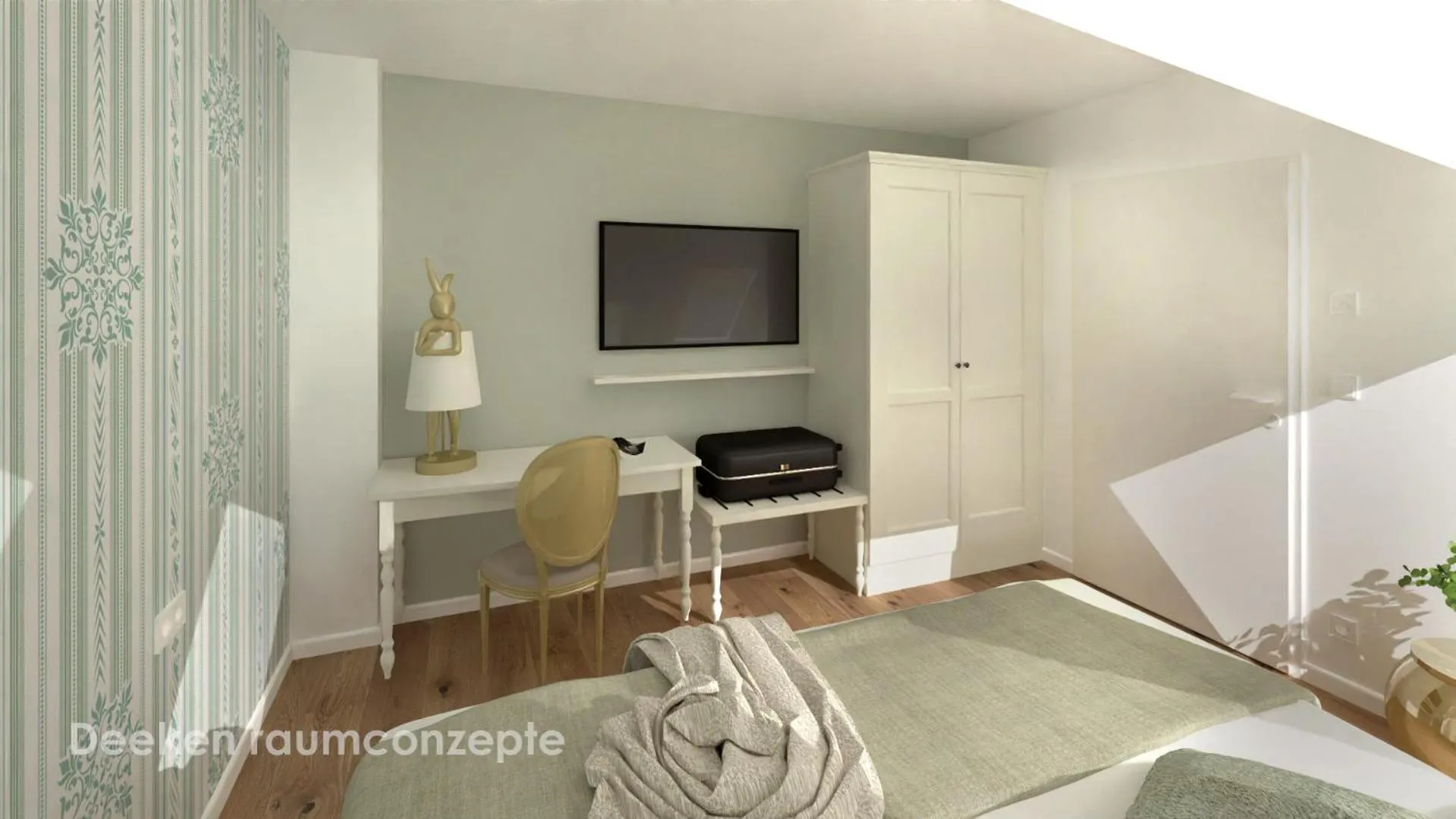 Photo of the whole room, Bed in Johanniterhaus Wittenberg