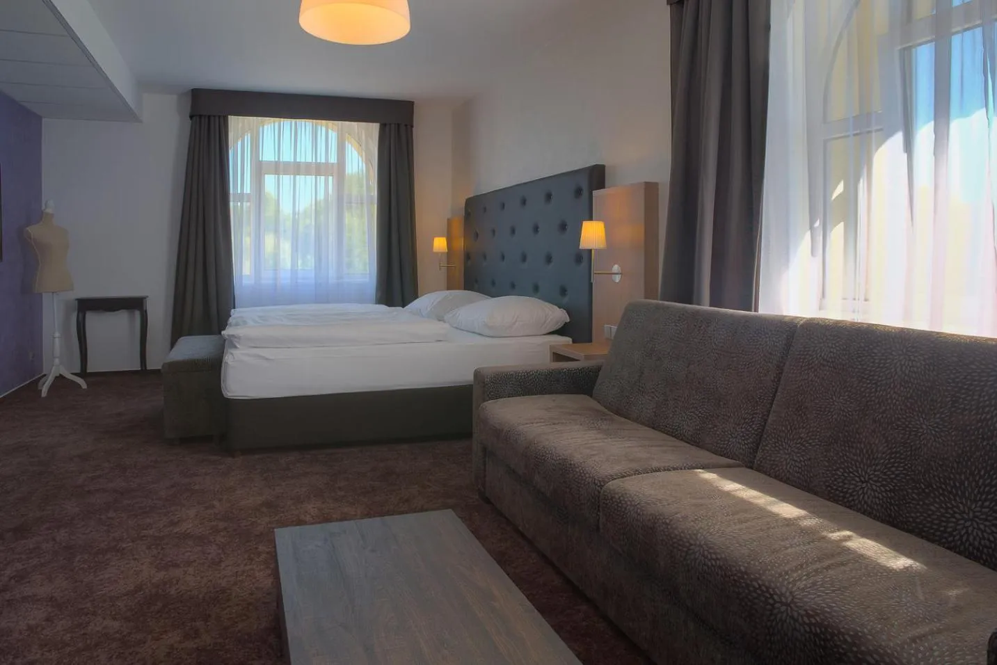 Living room, Bed in Hotel Galatea