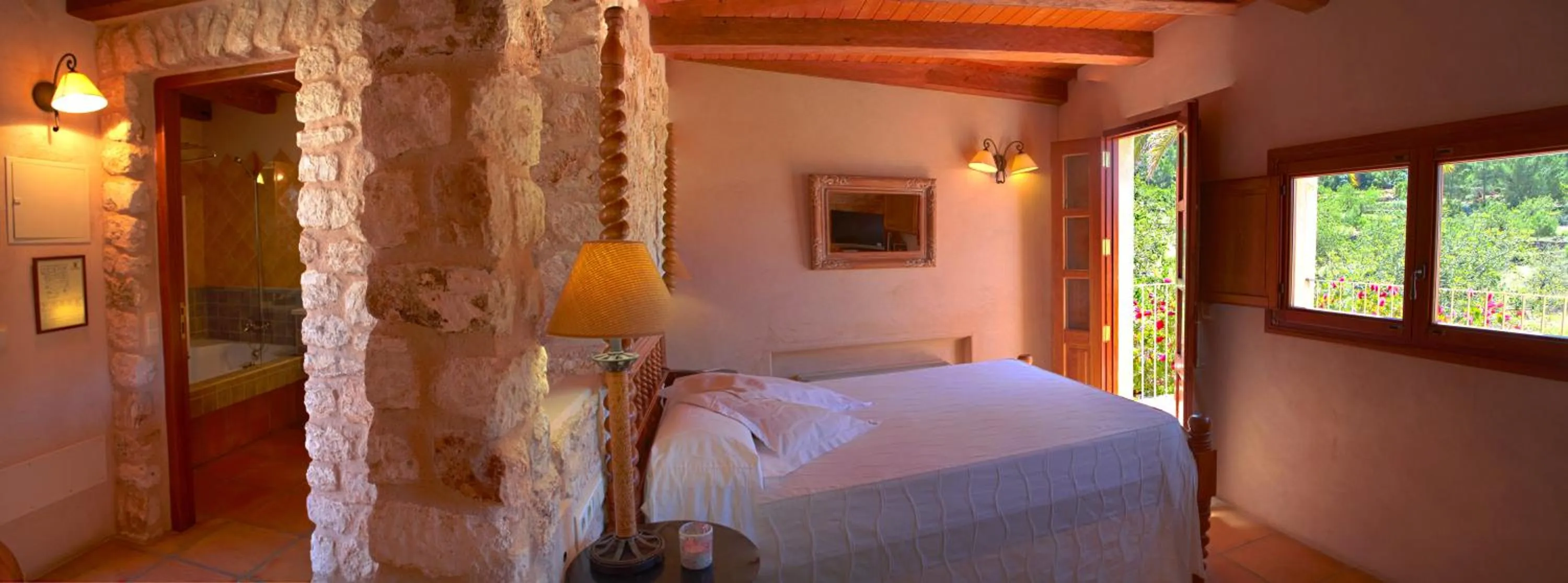 Balcony/Terrace, Bed in Can Lluc Boutique Country Hotel & Villas, a member of Beyond Green
