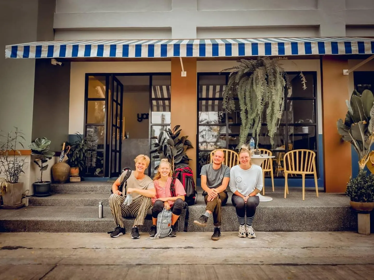 group of guests in Yam Yen Hostel