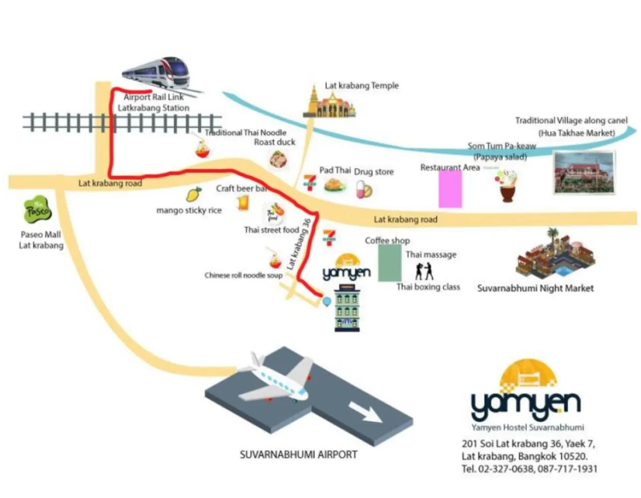Floor plan in Yam Yen Hostel