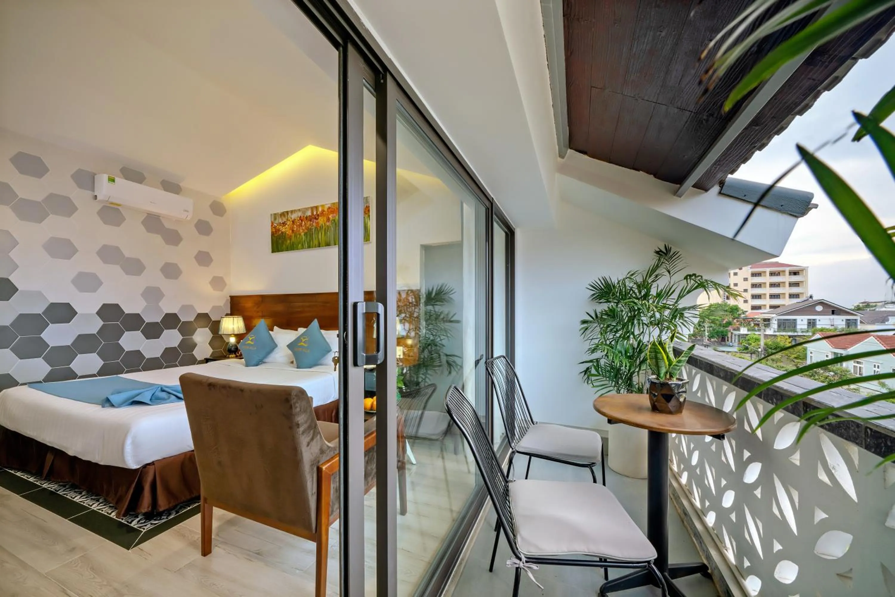 Balcony/Terrace, Bed in Square Villa Hoi An