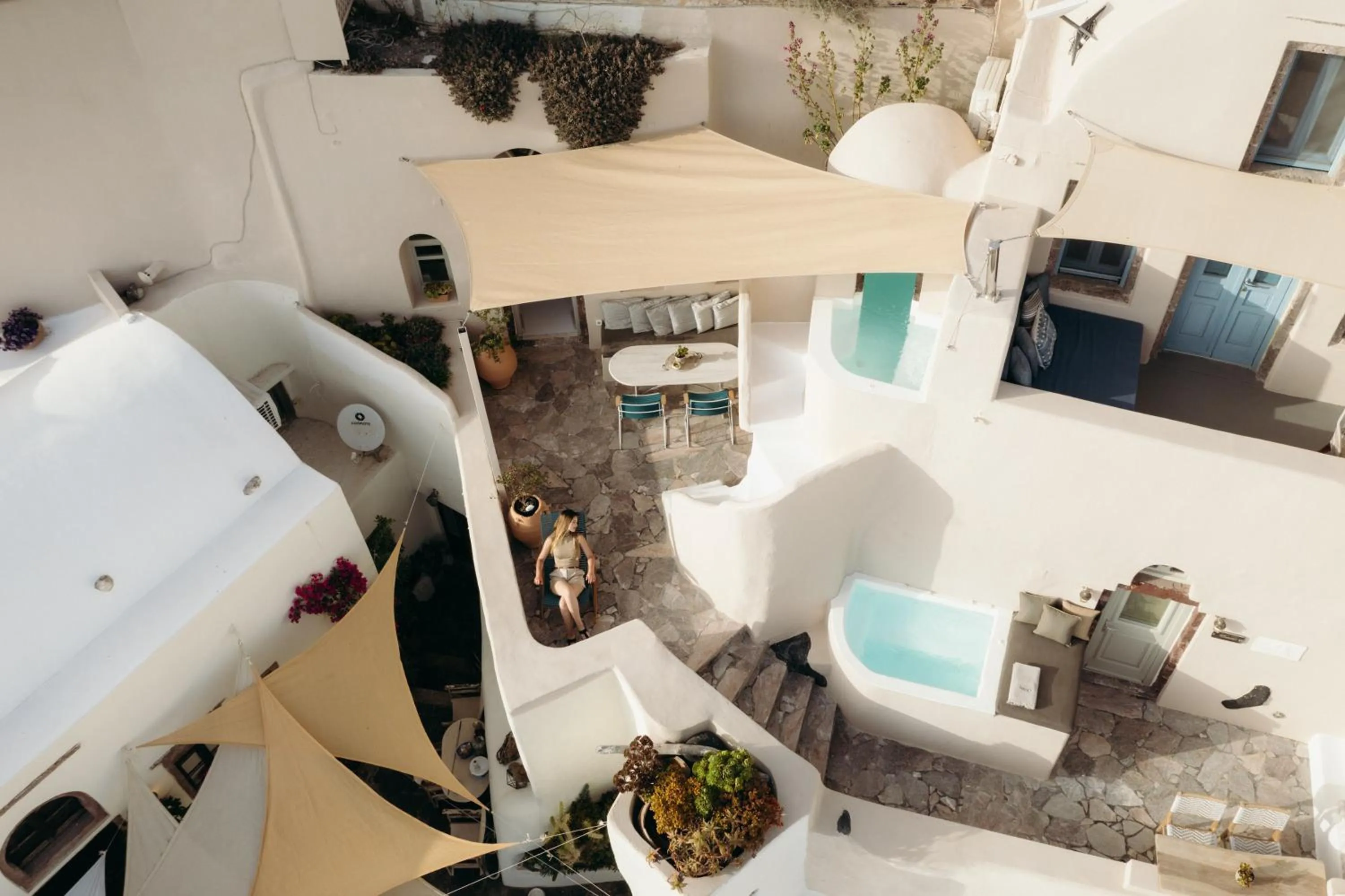 Bird's eye view in Nano Oia Villas