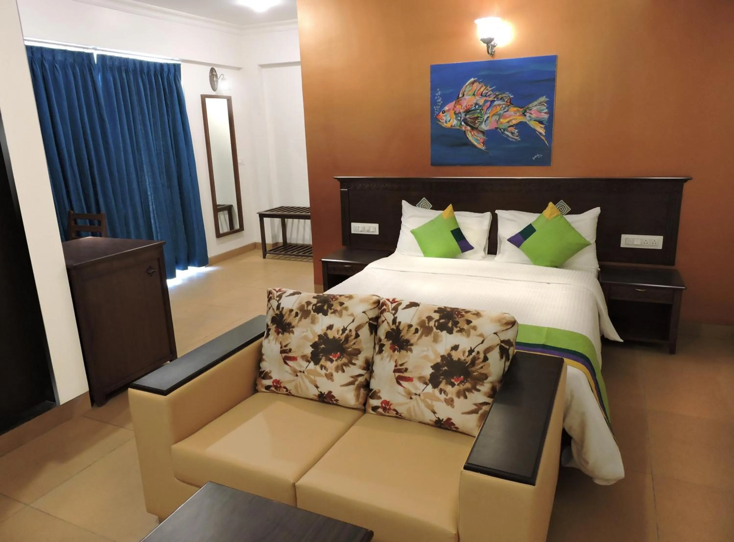 Bedroom, Bed in Treebo Premium Dona Eliza, 700 Meters From Calangute Beach
