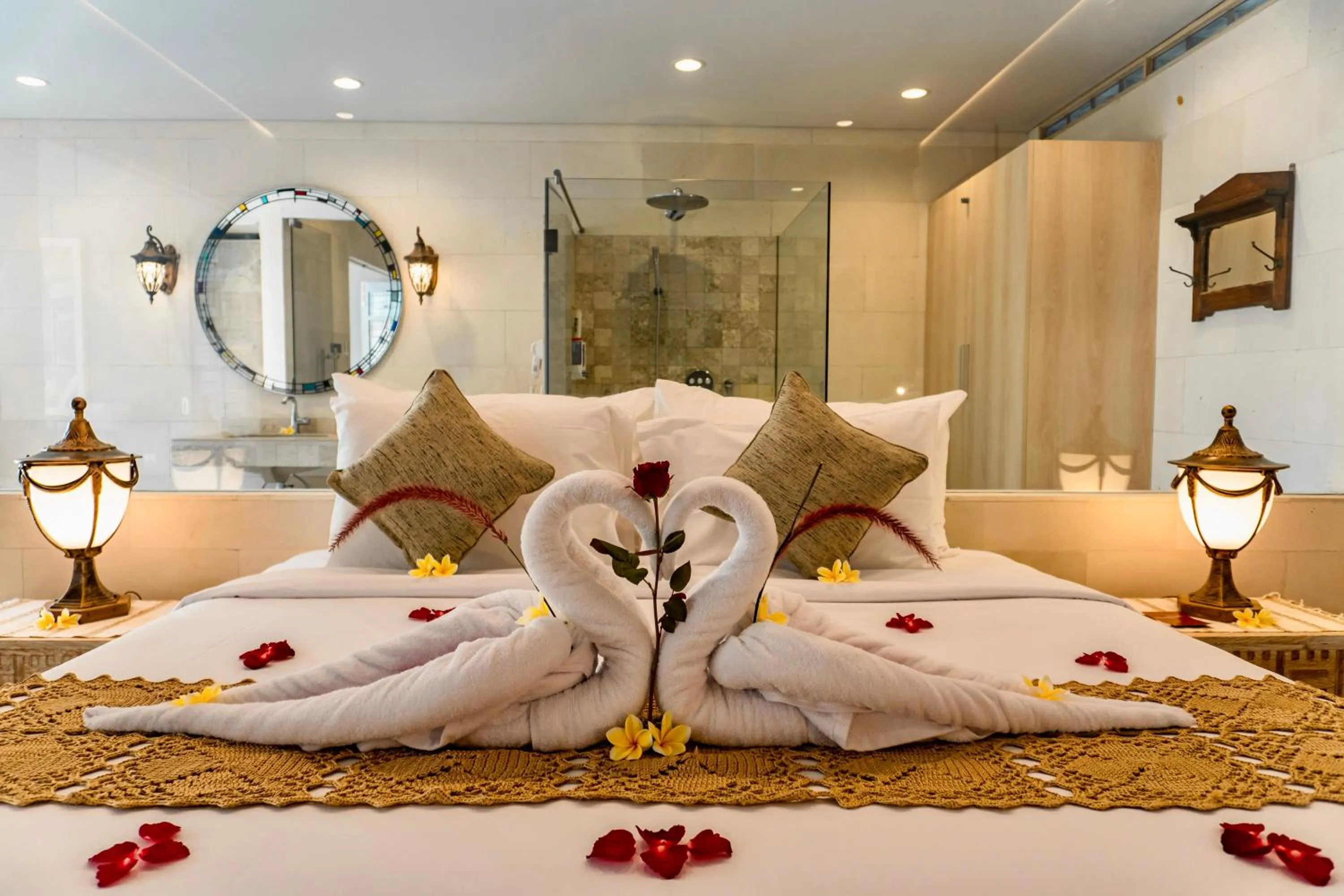 Bed in Alindra Villas & Spa