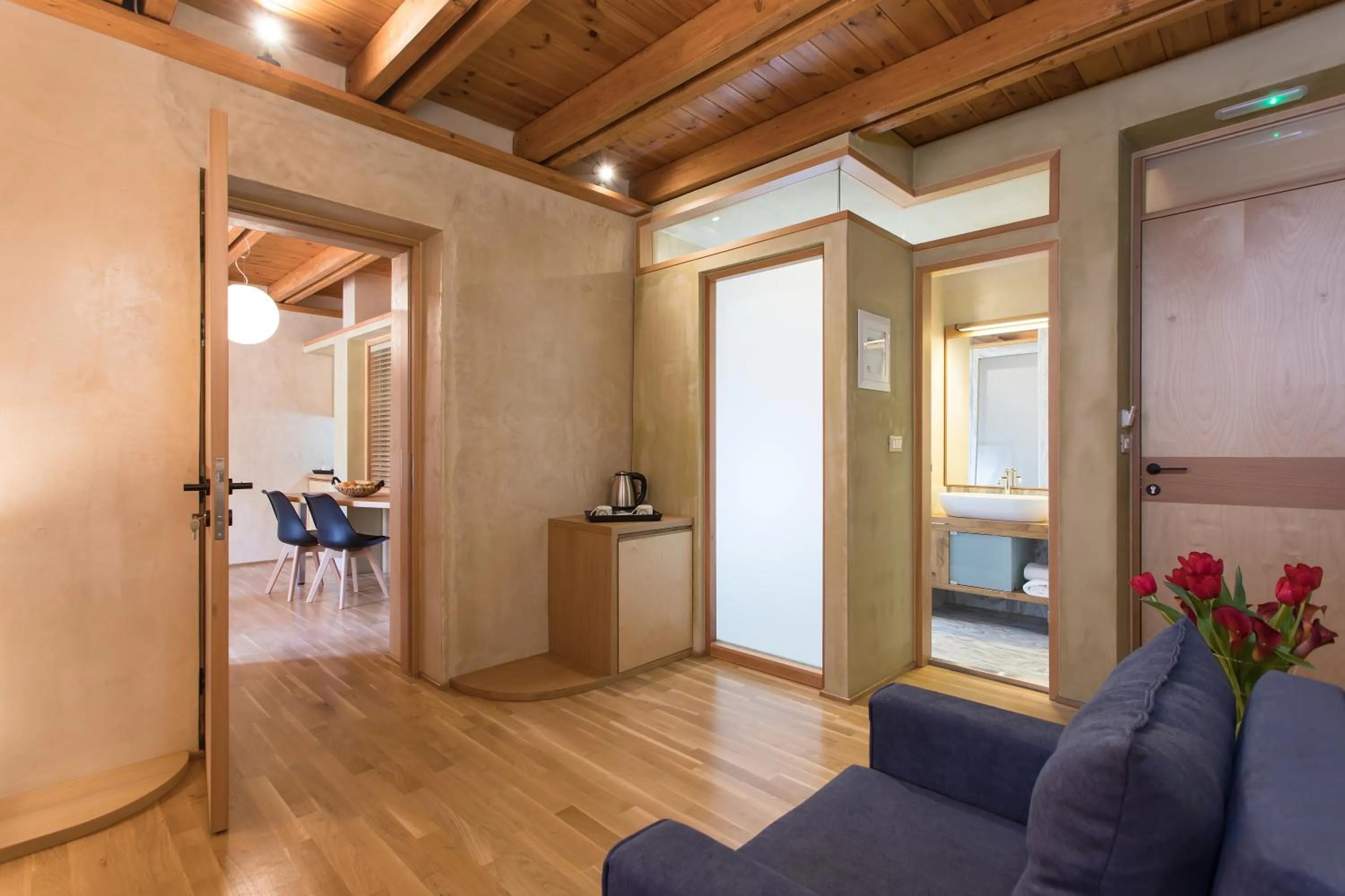 Communal lounge/ TV room in Polixeny's Suites