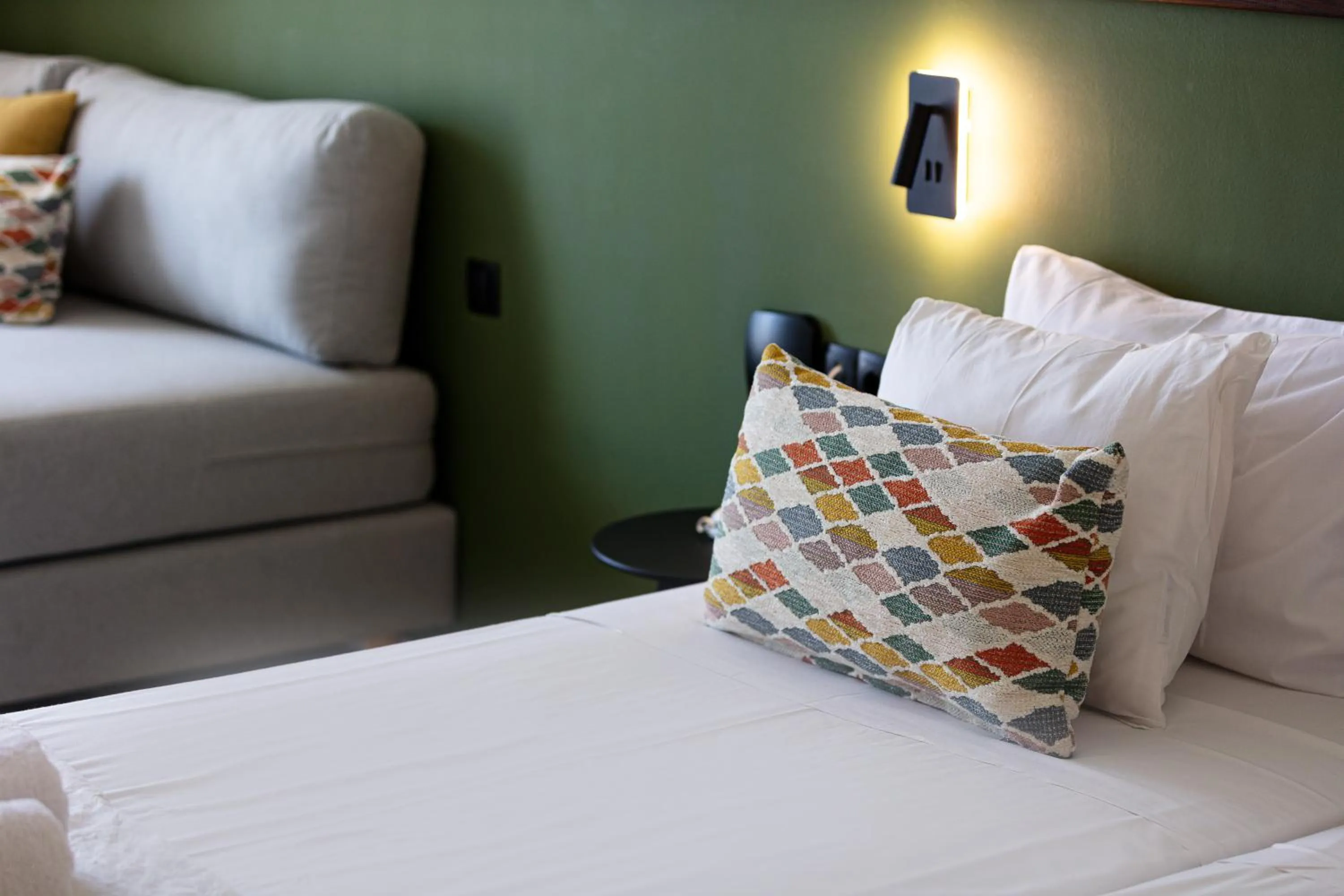 Bed in Aristea Hotel