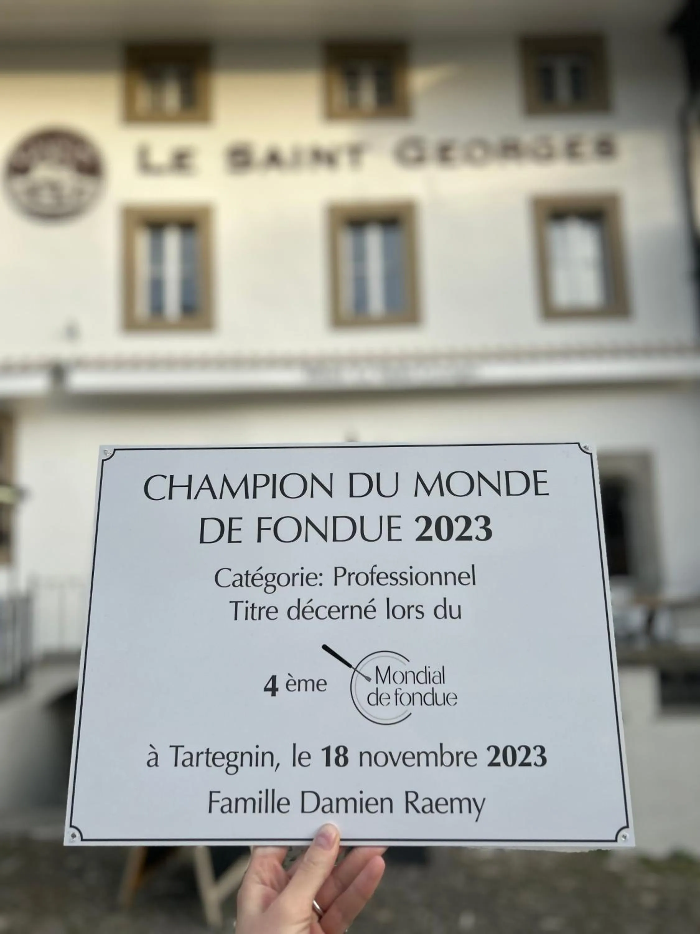 Certificate/Award in Le Saint Georges