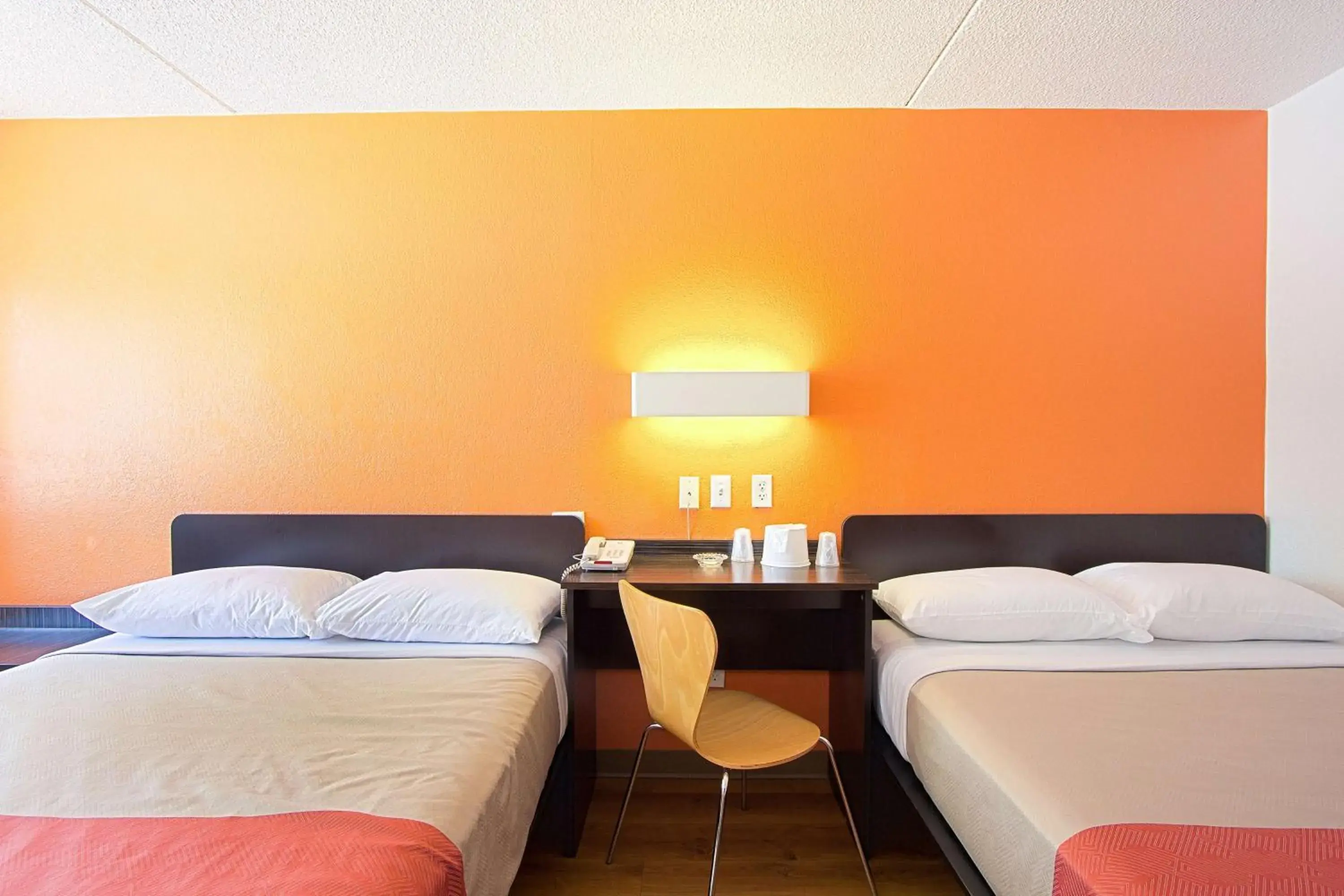 Queen Room with Two Queen Beds - single occupancy - Disability Access - Roll In Shower in Motel 6-East Brunswick, NJ Queen Room with Two Queen Beds - single occupancy - Disability Access - Roll In Shower in Motel 6-East Brunswick, NJ