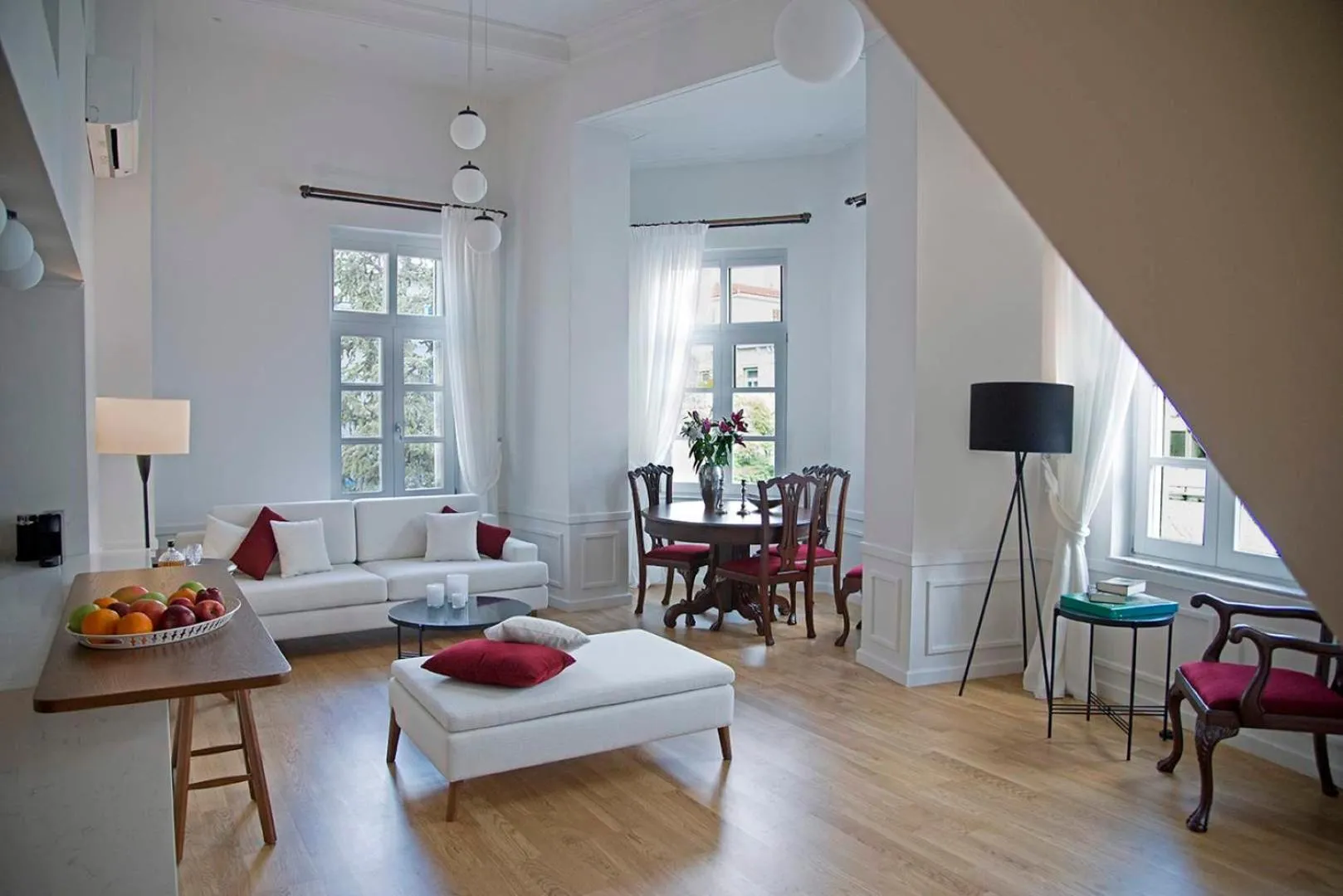 Living room, Bed in Four Streets Athens - Luxury Suites Apartments in Athens