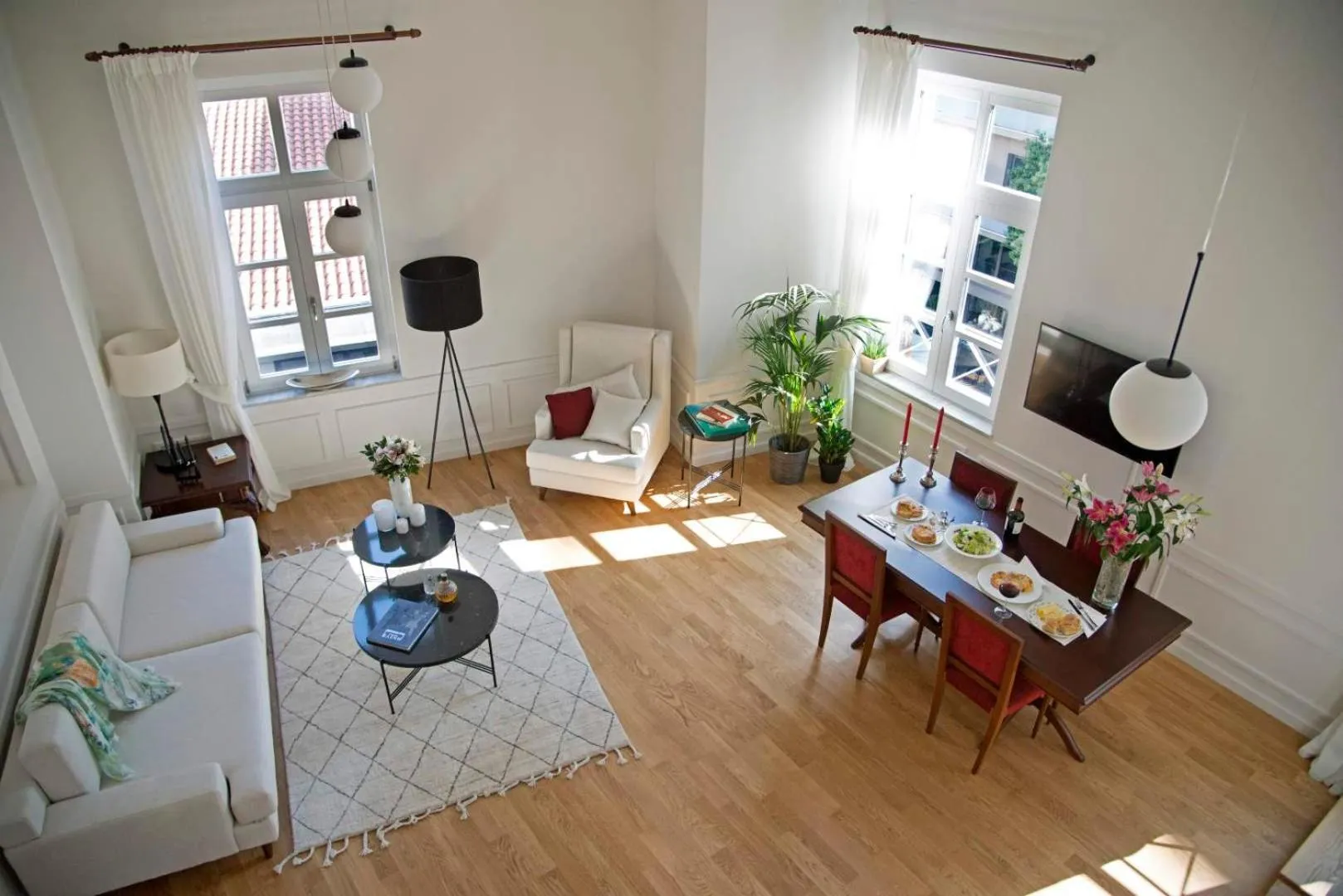 Living room, Bed in Four Streets Athens - Luxury Suites Apartments in Athens