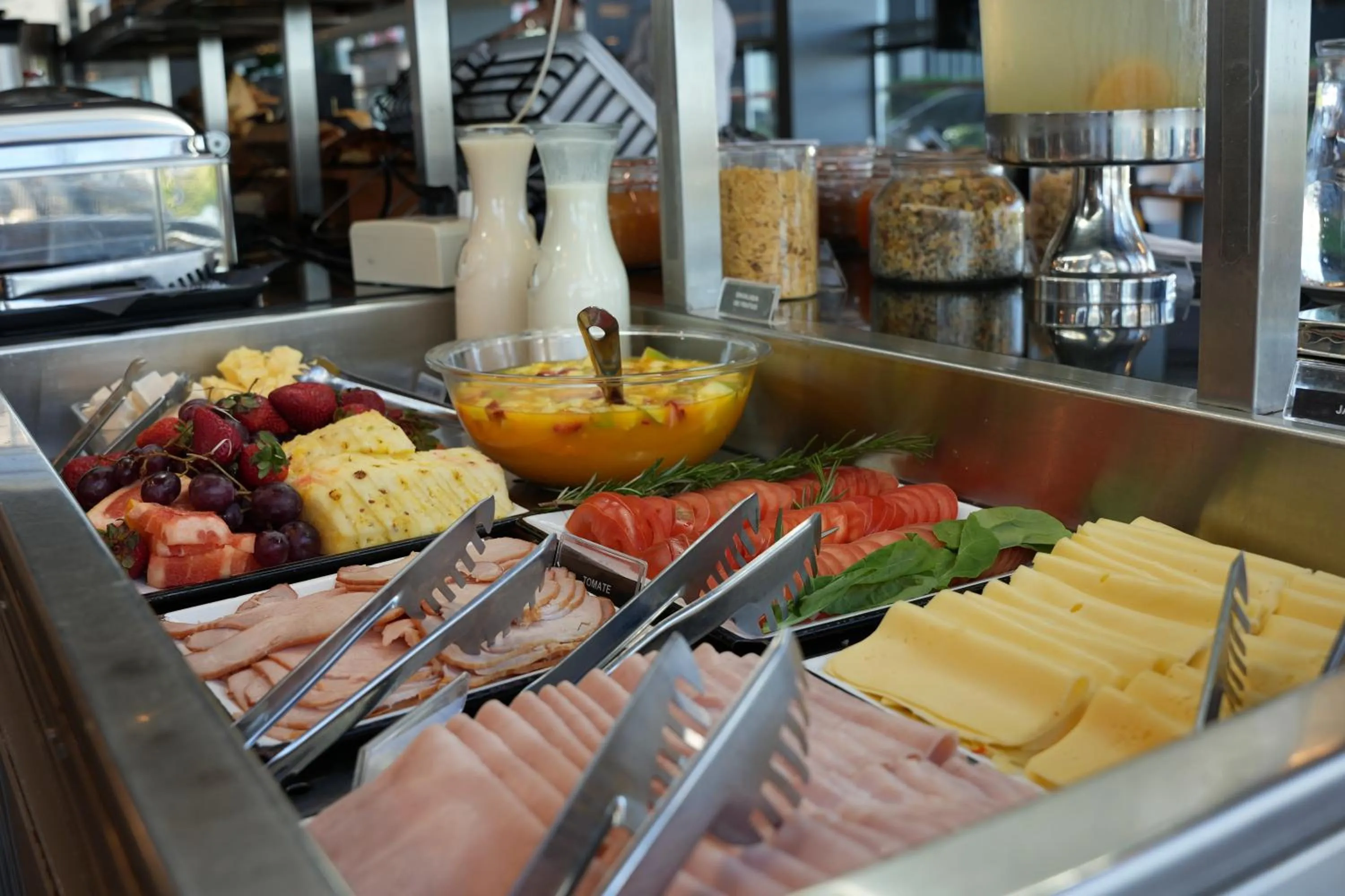 Buffet breakfast in ibis Montevideo Rambla