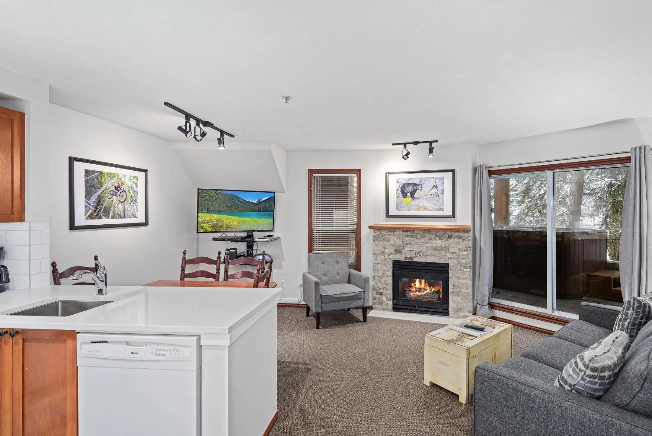 Living room in Glaciers Reach by Allseason Vacation Rentals
