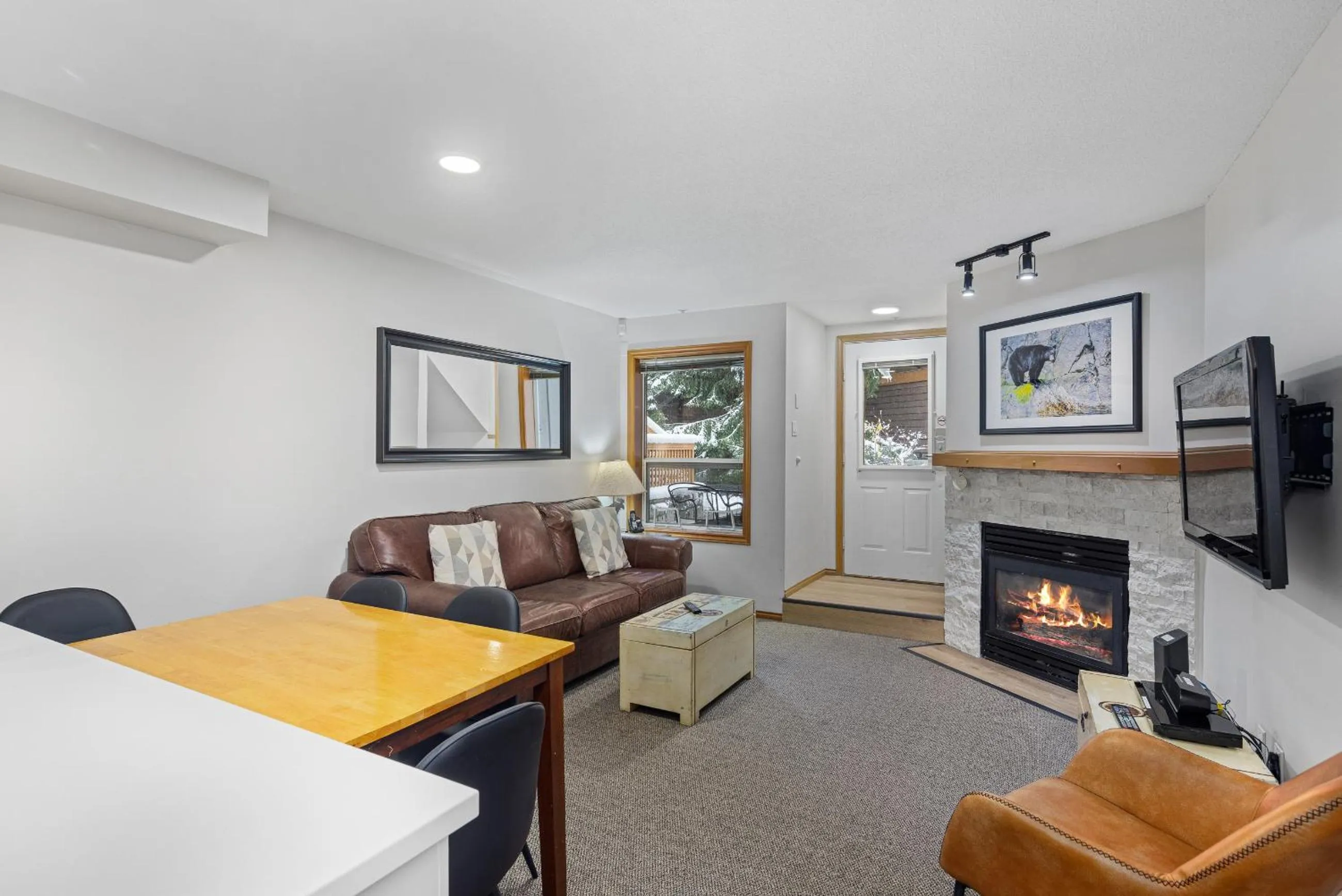 fireplace in Glaciers Reach by Allseason Vacation Rentals