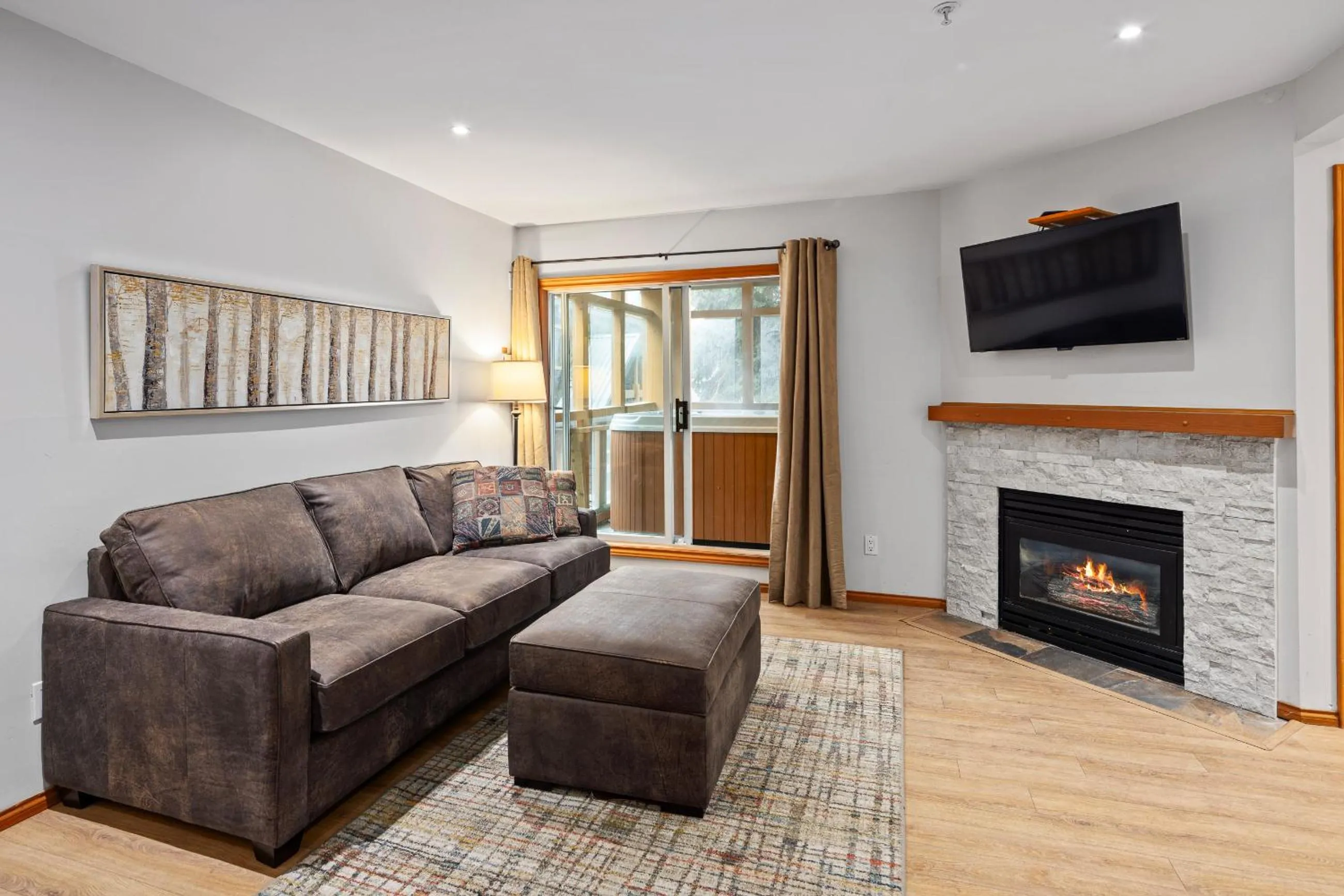 Living room in Glaciers Reach by Allseason Vacation Rentals
