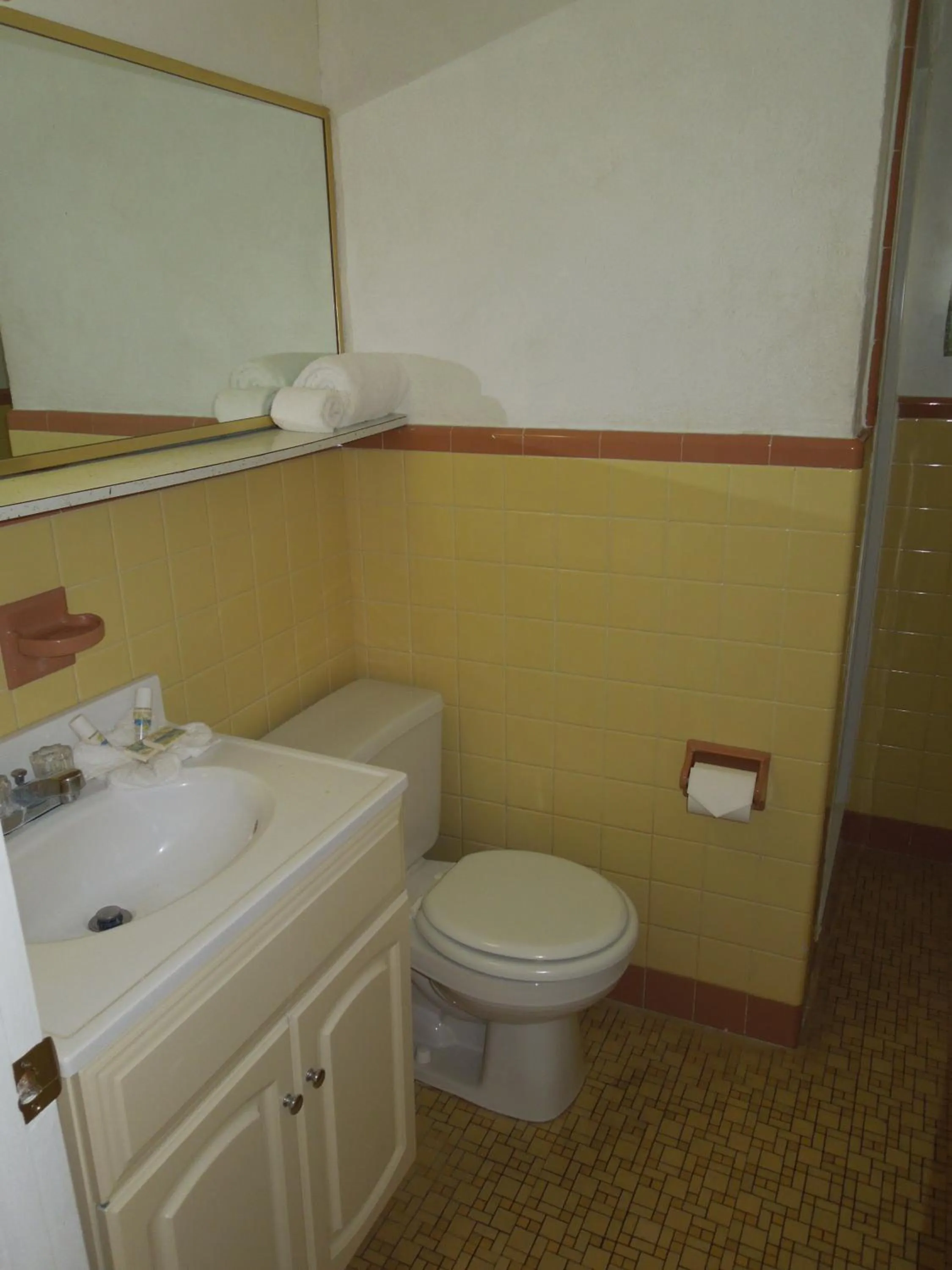 Toilet in Sifting Sands Motel