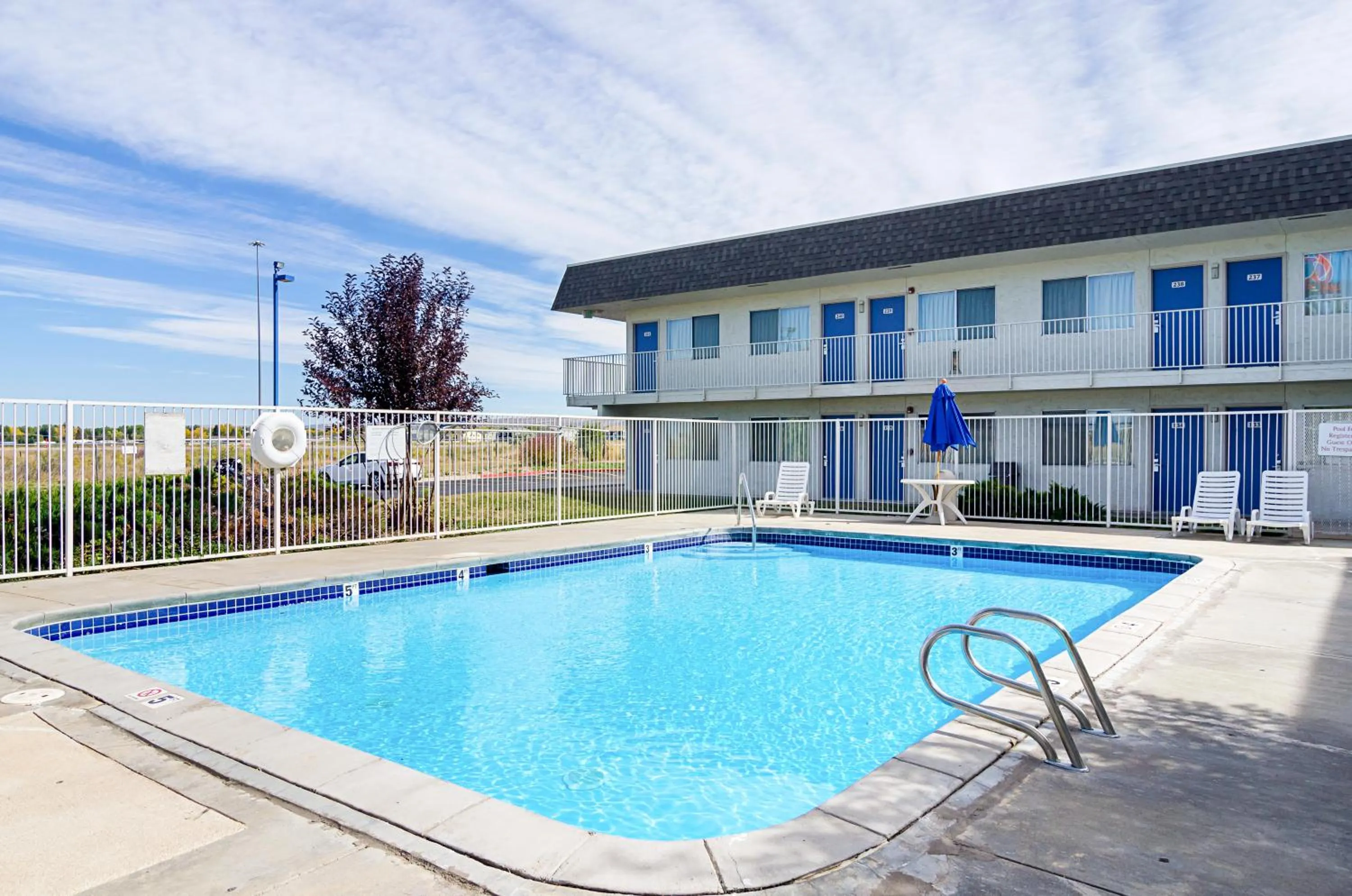 Swimming pool in Motel 6-Laramie, WY