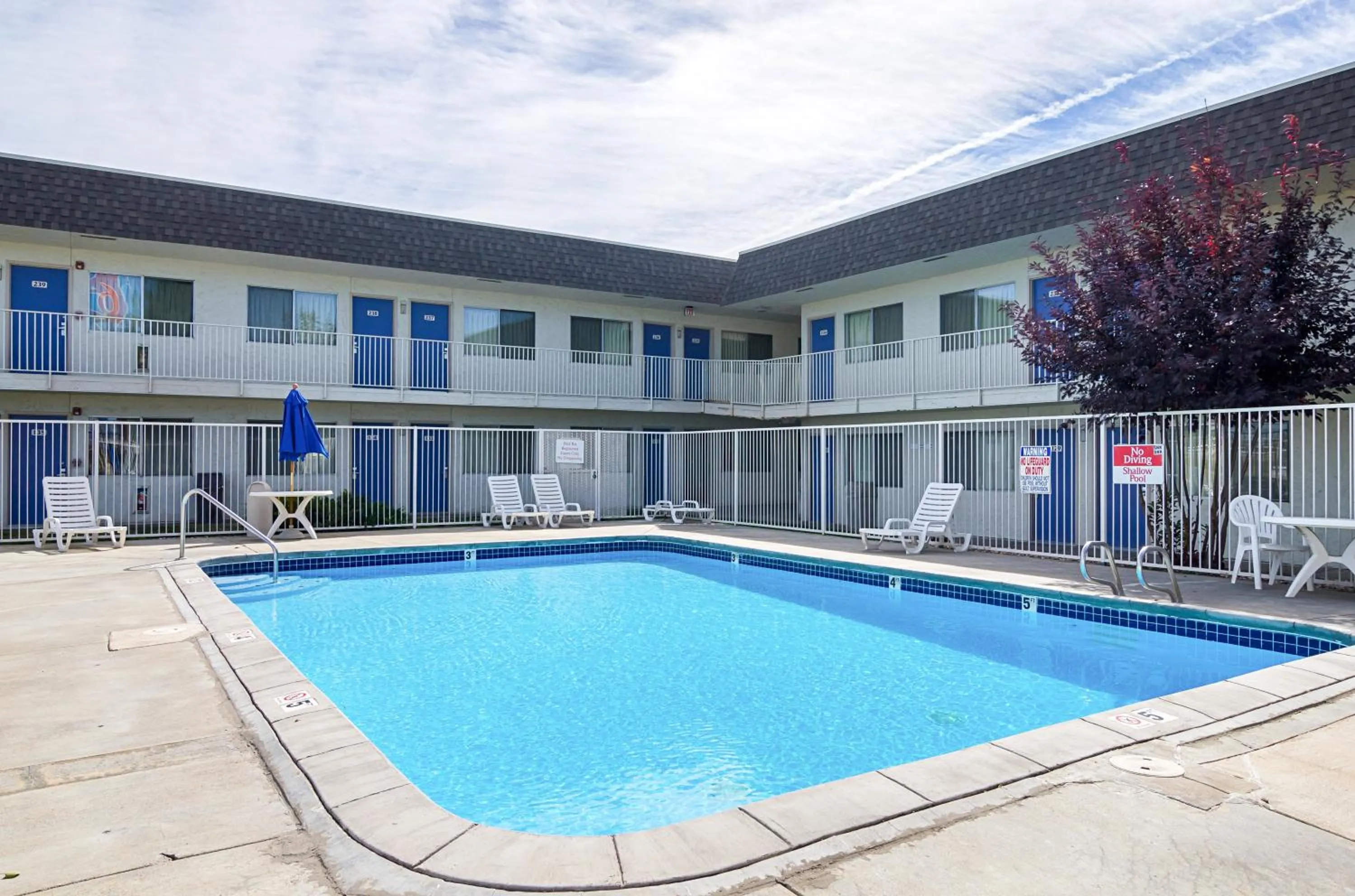 Swimming pool in Motel 6-Laramie, WY