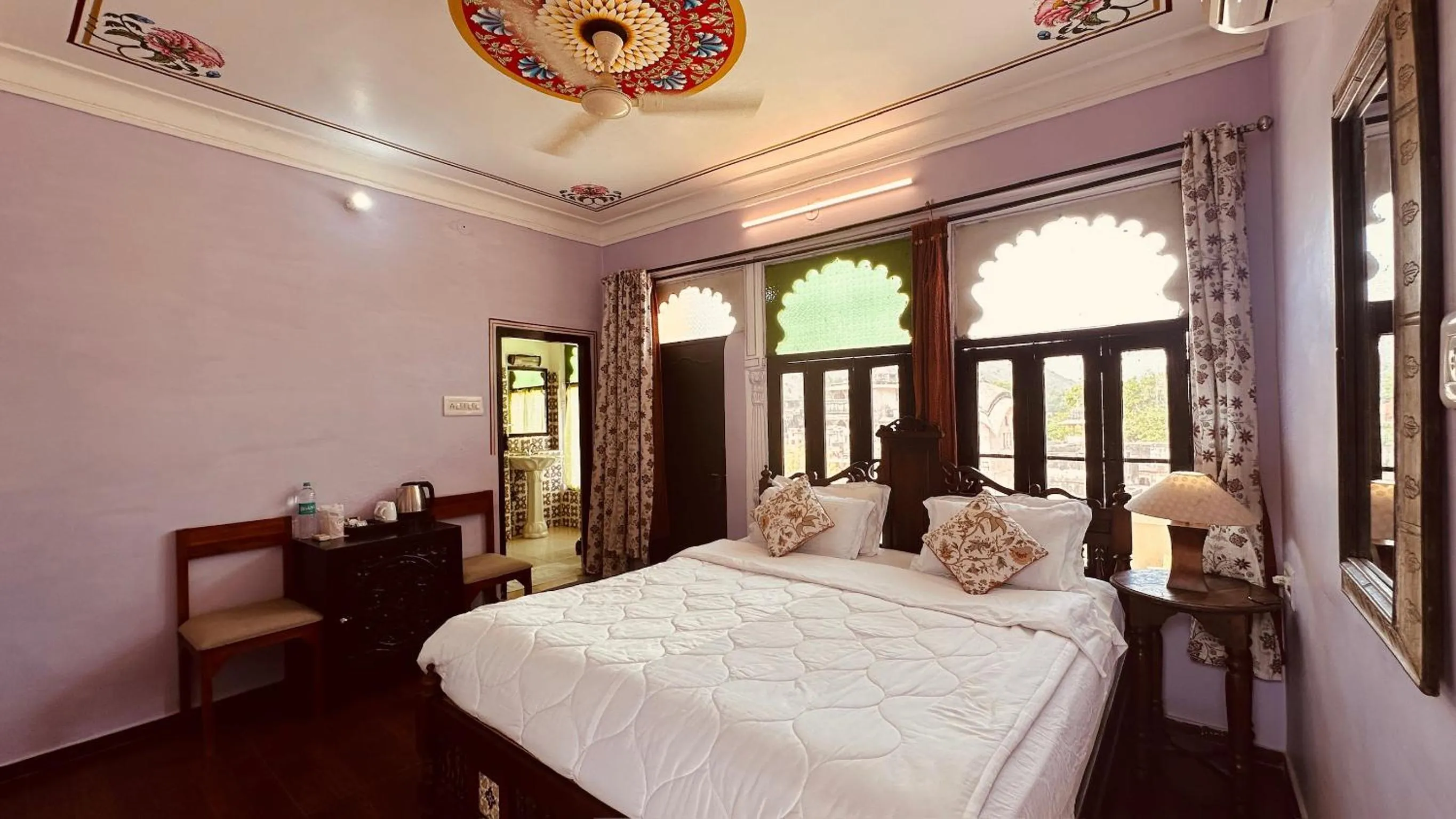 Bed in Haveli Bundi Inn