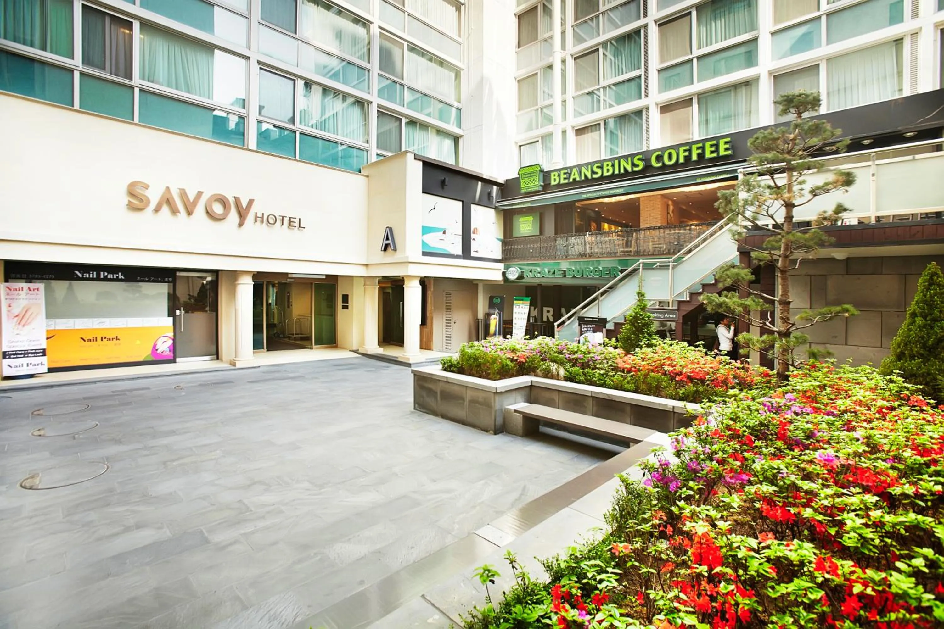 Facade/entrance in Savoy Hotel Myeongdong