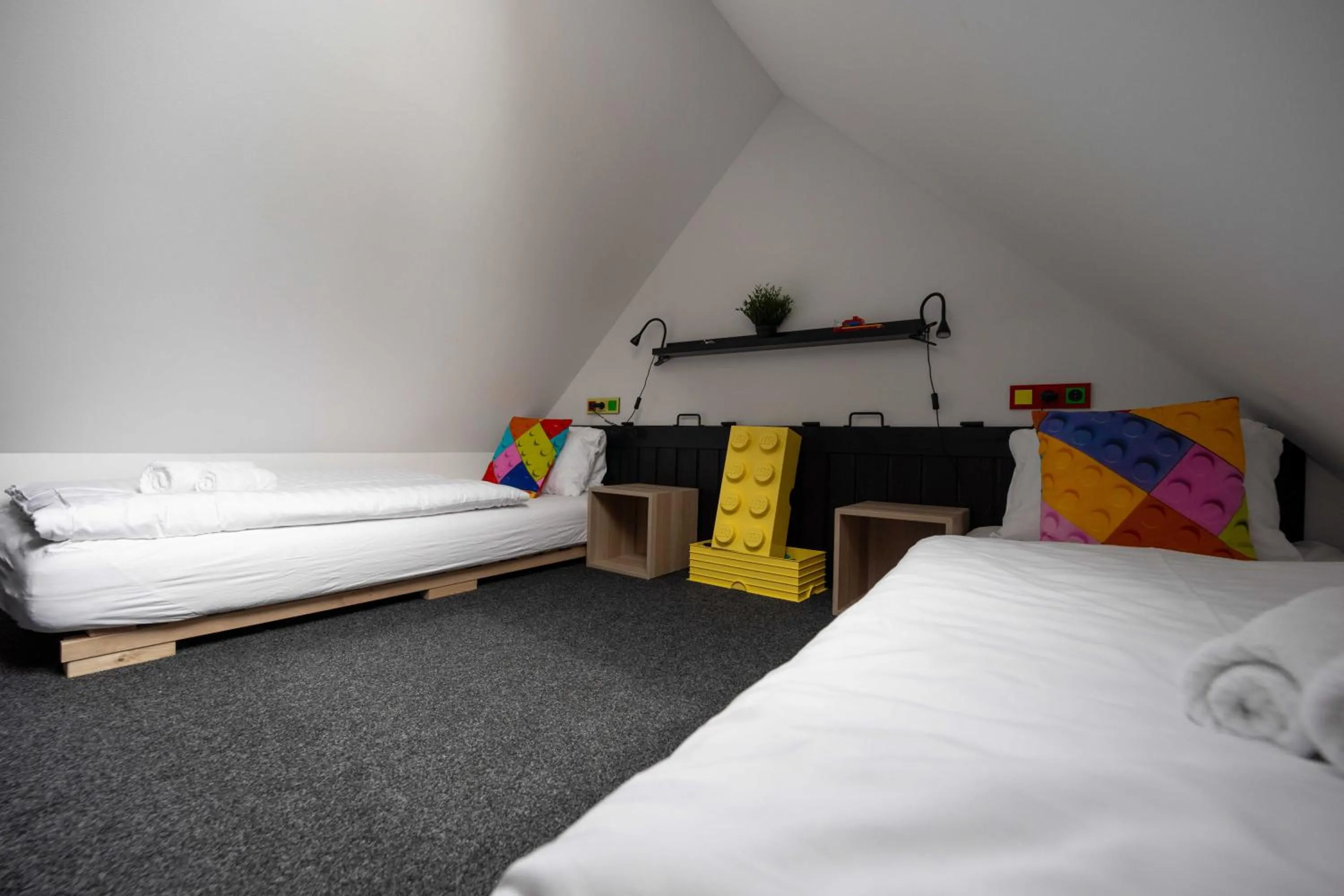 Bed in Hotel a Museum of Bricks