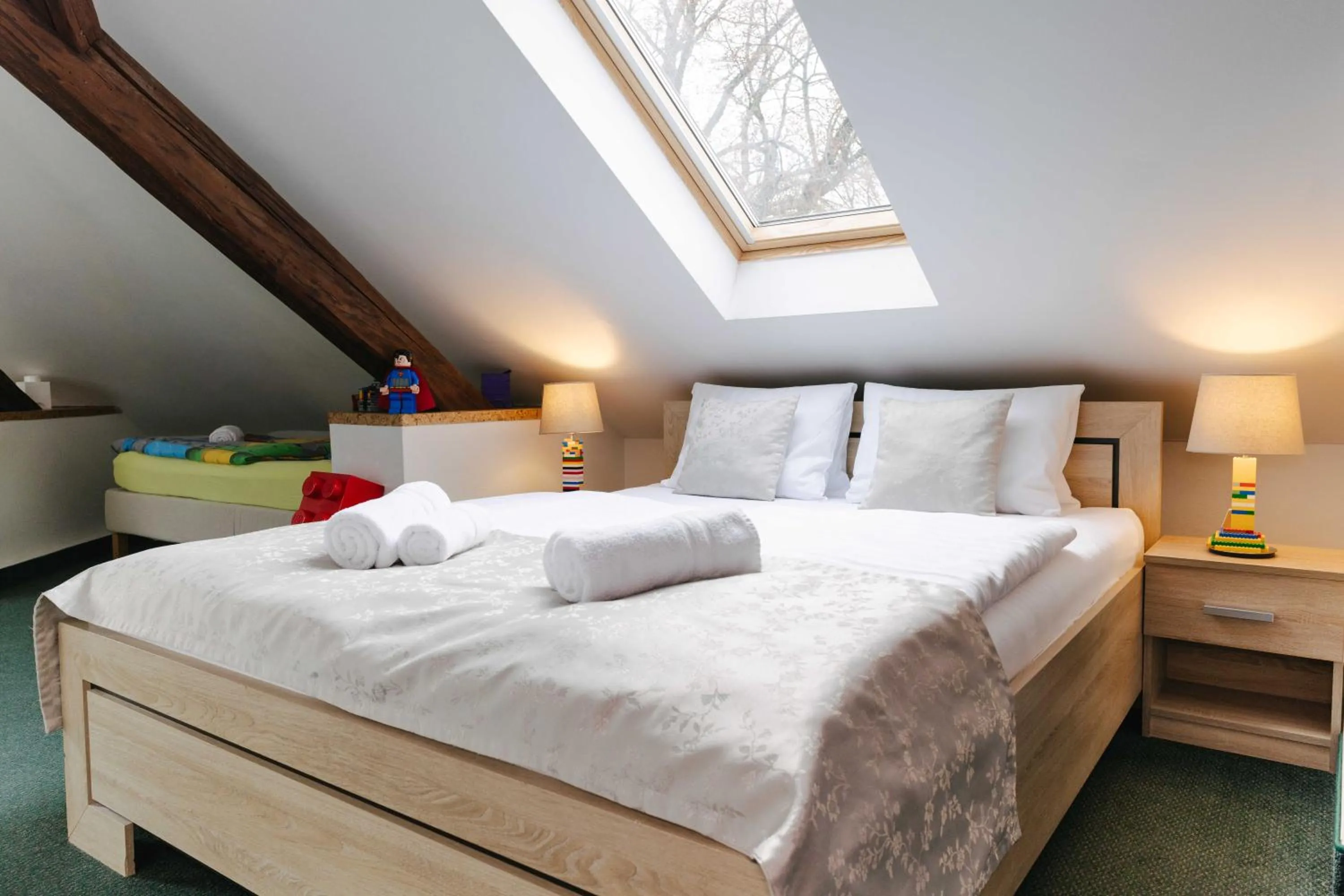 Bed in Hotel a Museum of Bricks