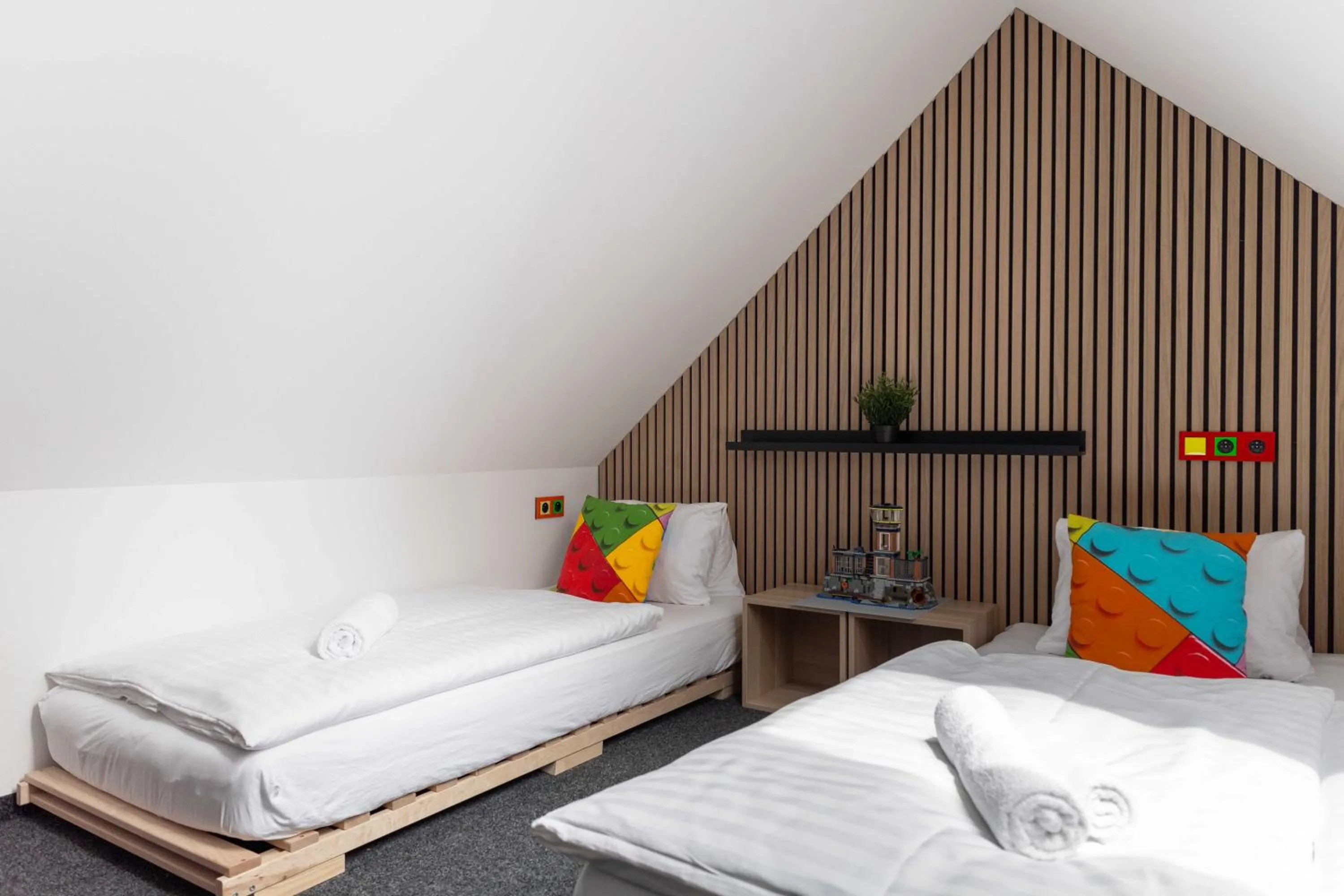 Bed in Hotel a Museum of Bricks