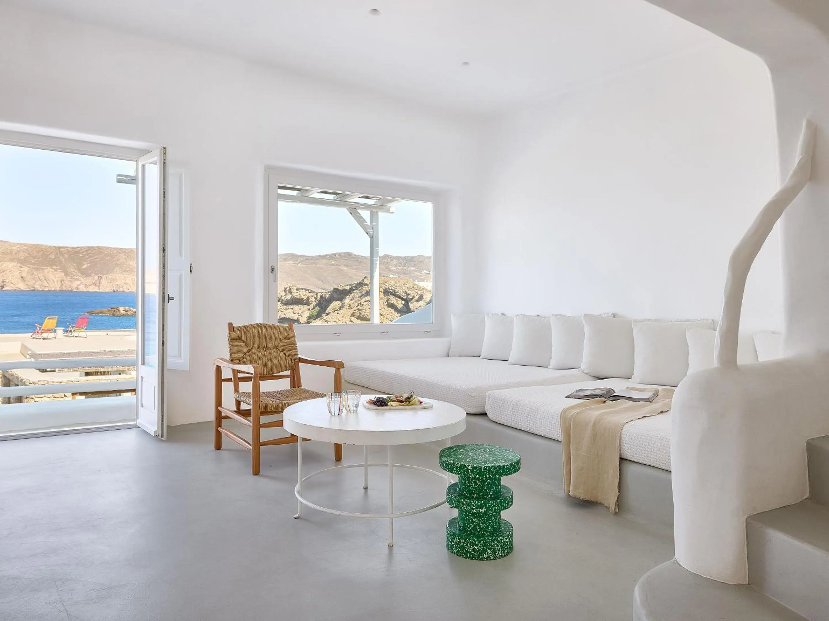 Living room in Mykonos Lolita, A Grecotel Resort to Live