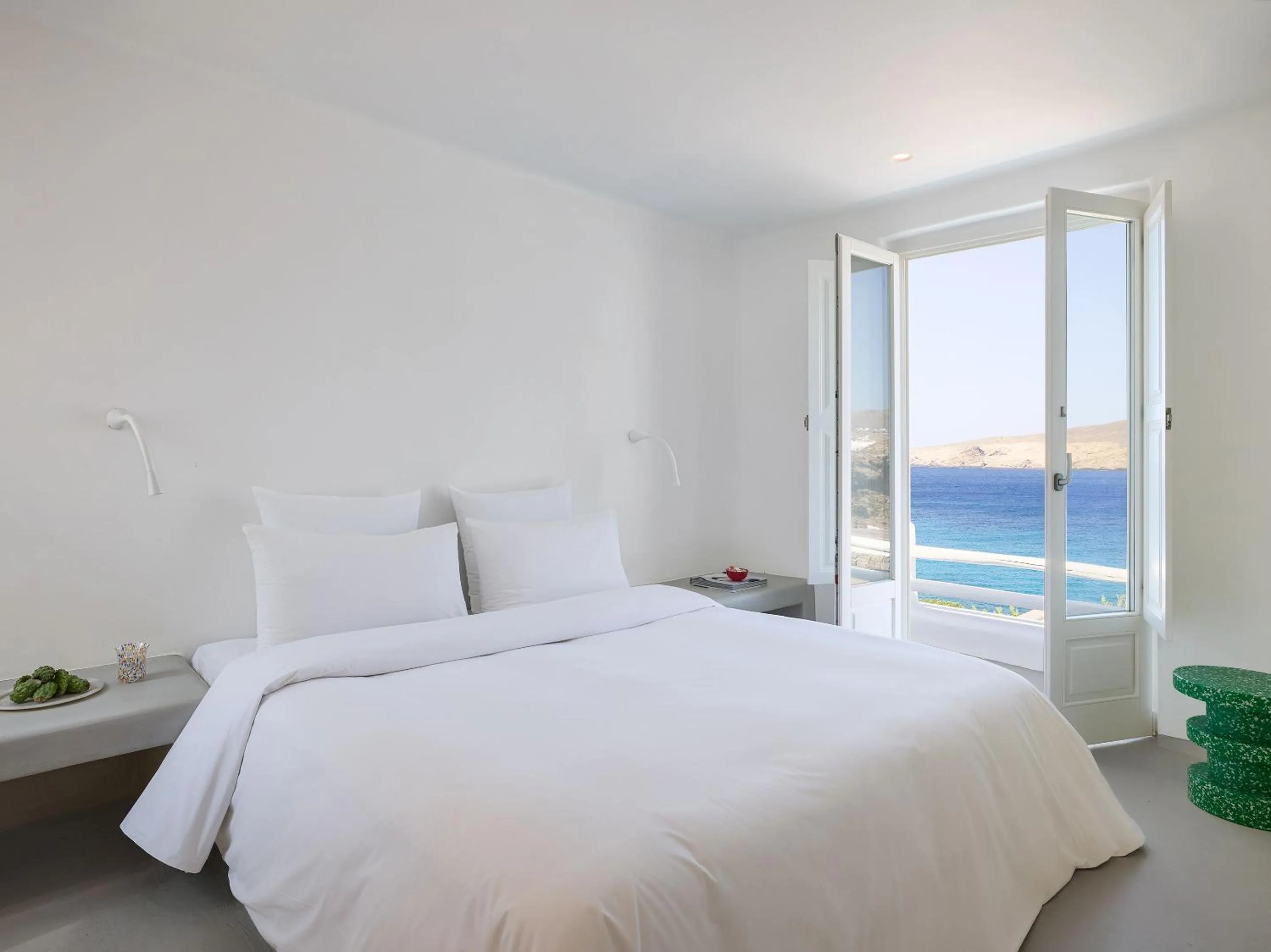 Bed in Mykonos Lolita, A Grecotel Resort to Live