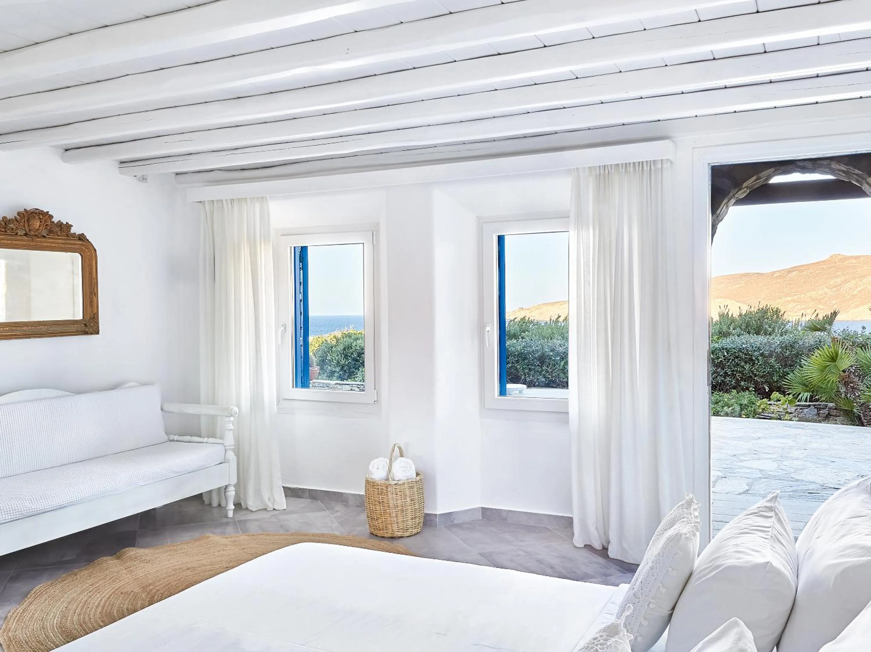 Bed in Mykonos Lolita, A Grecotel Resort to Live