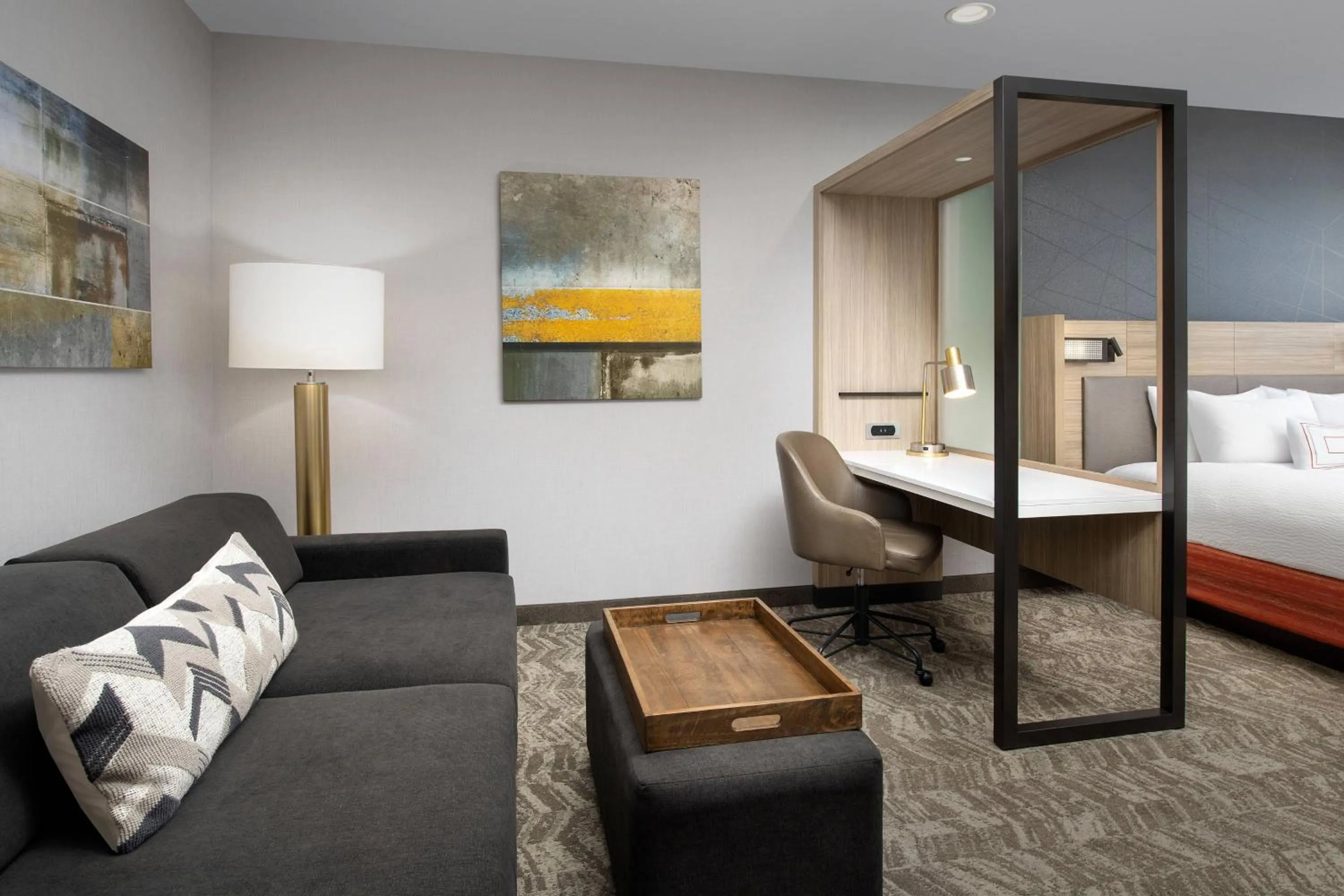 Living room, Bed in SpringHill Suites by Marriott Loveland Fort Collins/Windsor
