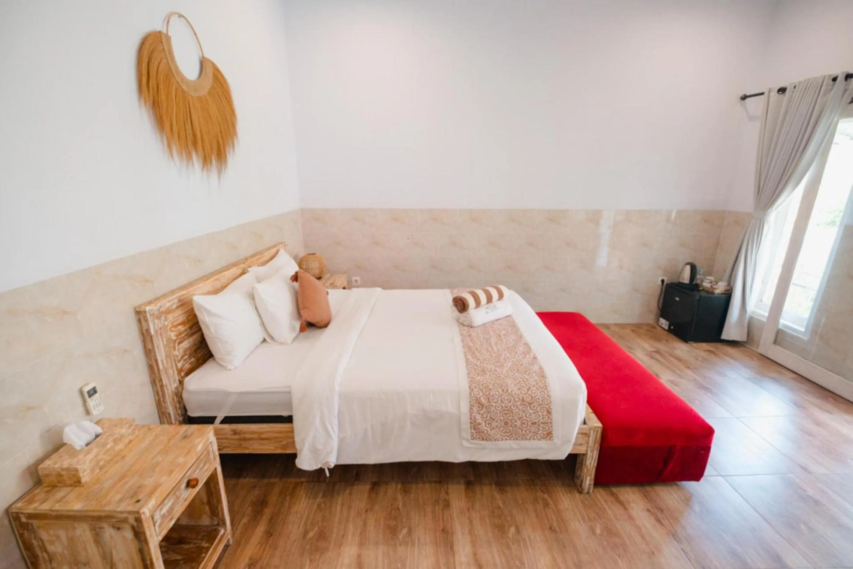 Bed in Agung Wiwin Homestay & Restaurant