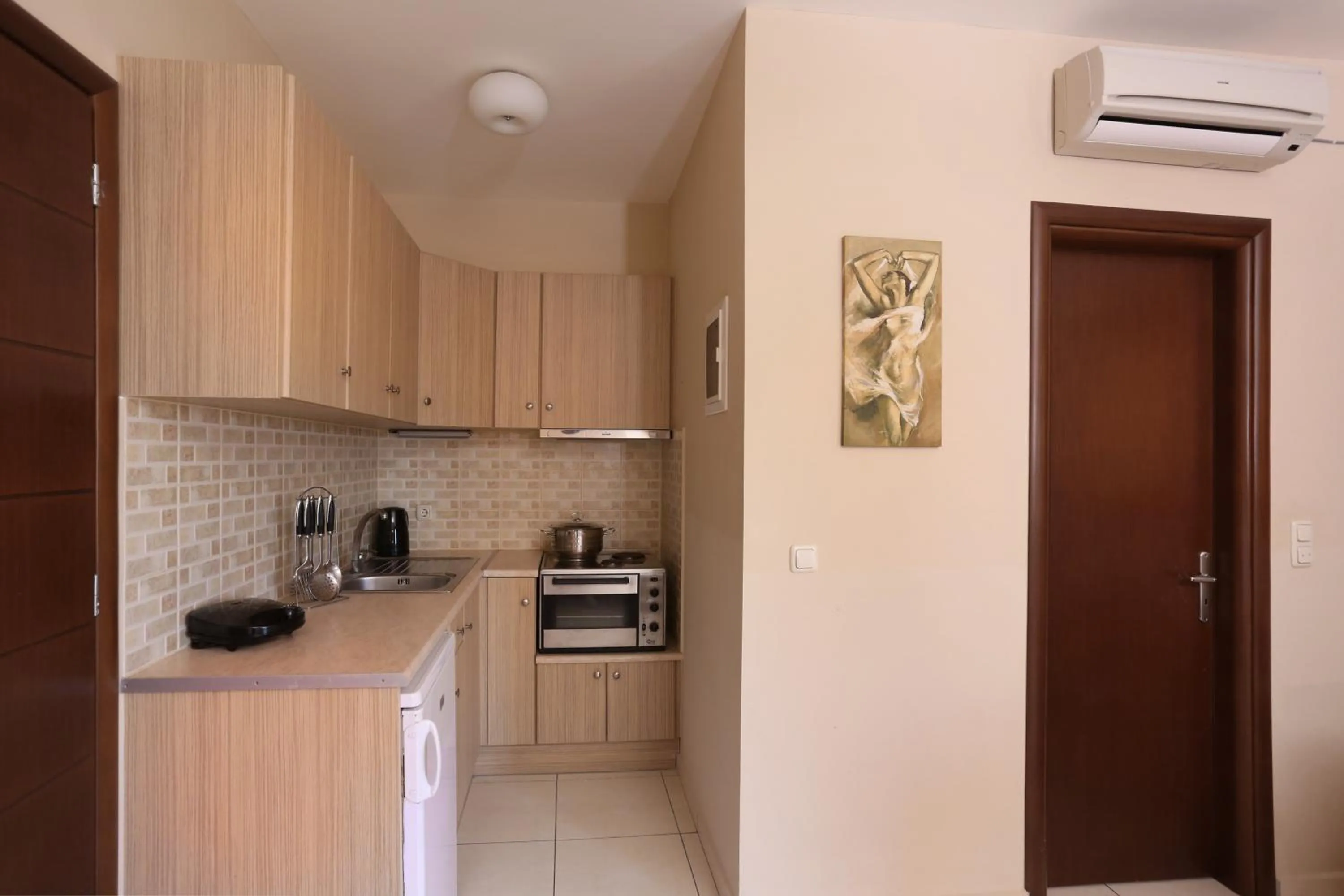 kitchen in Faros Luxury Suites