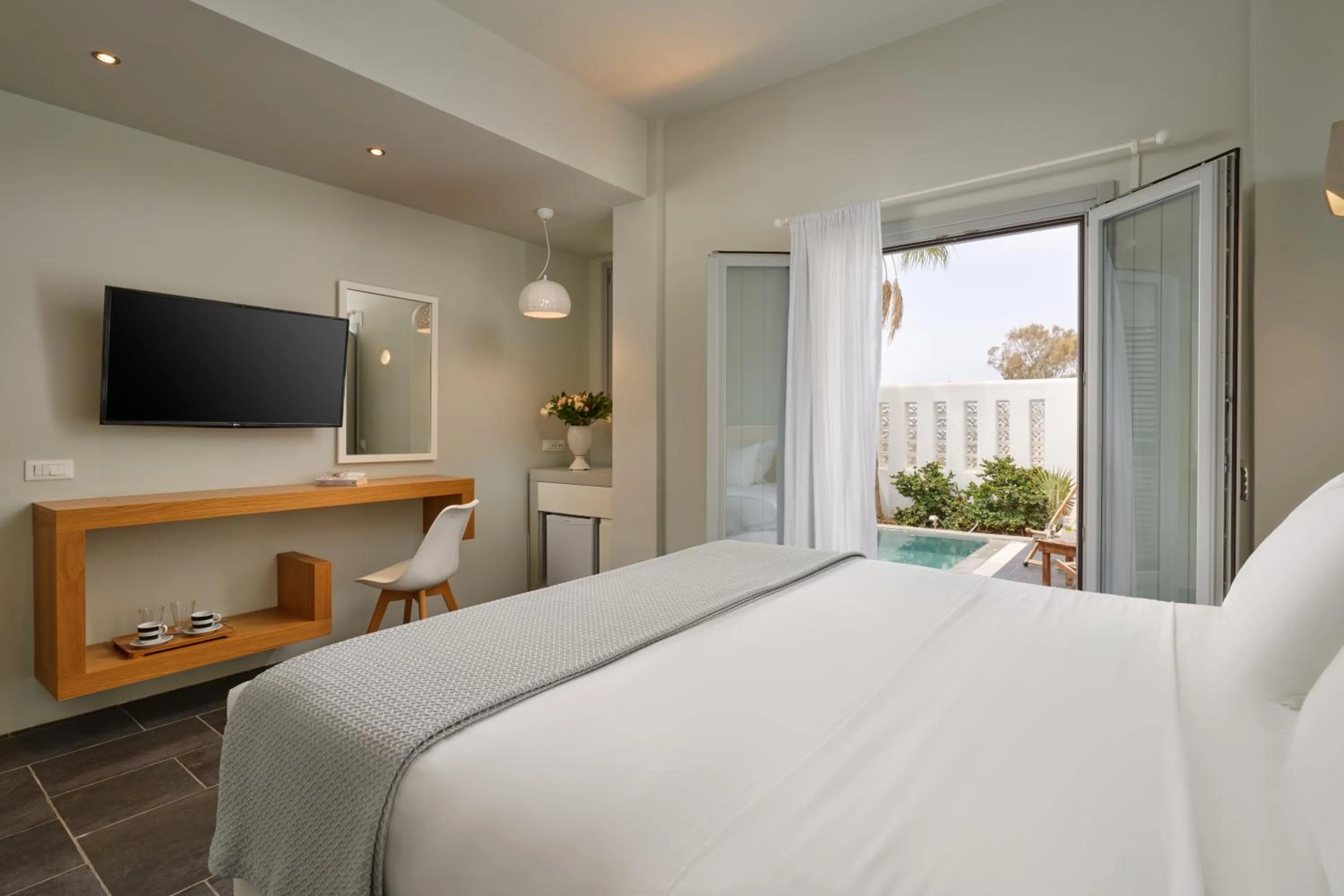 Bedroom, Bed in Meltemi Village Hotel