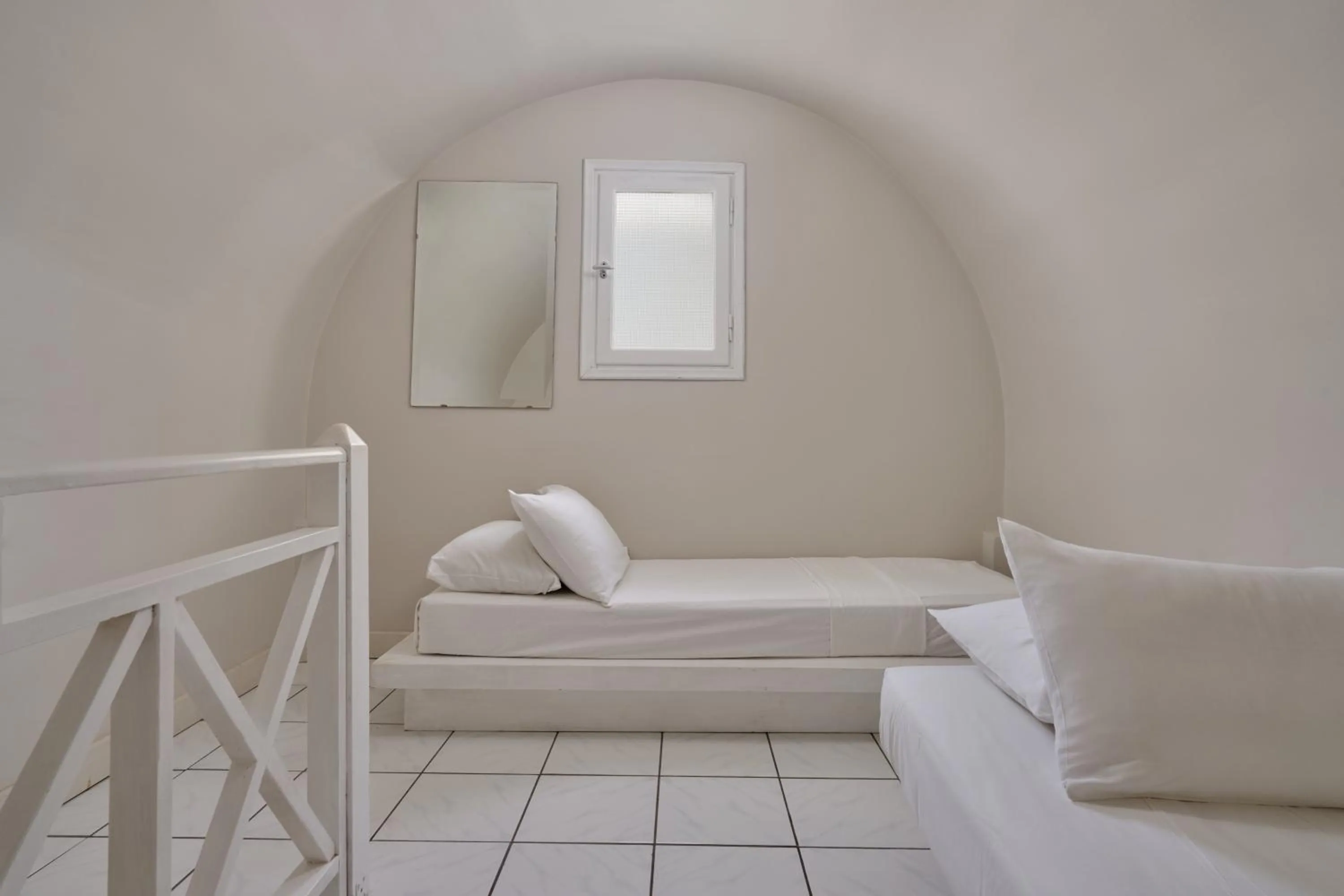 Bed in Meltemi Village Hotel