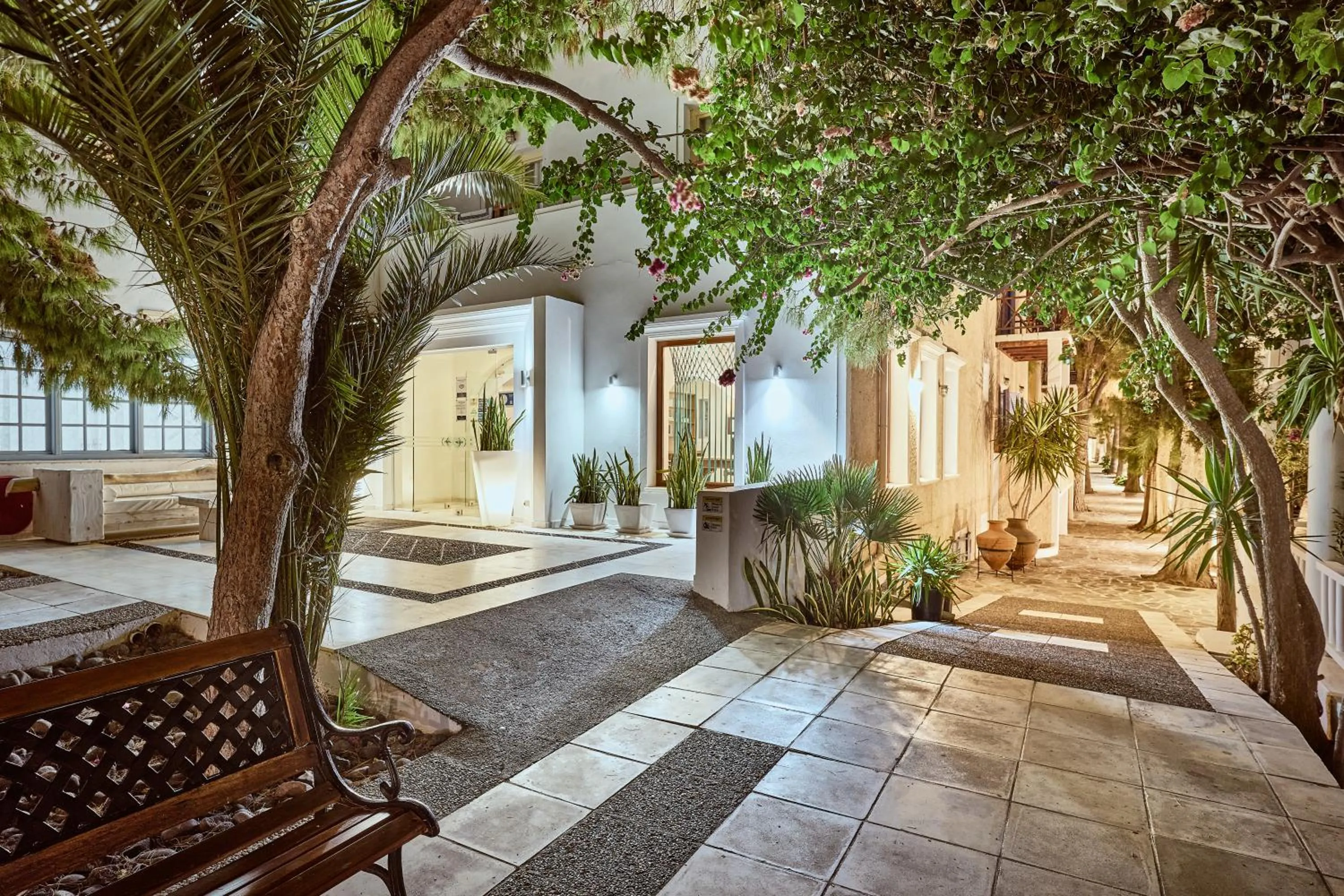 Facade/entrance in Meltemi Village Hotel